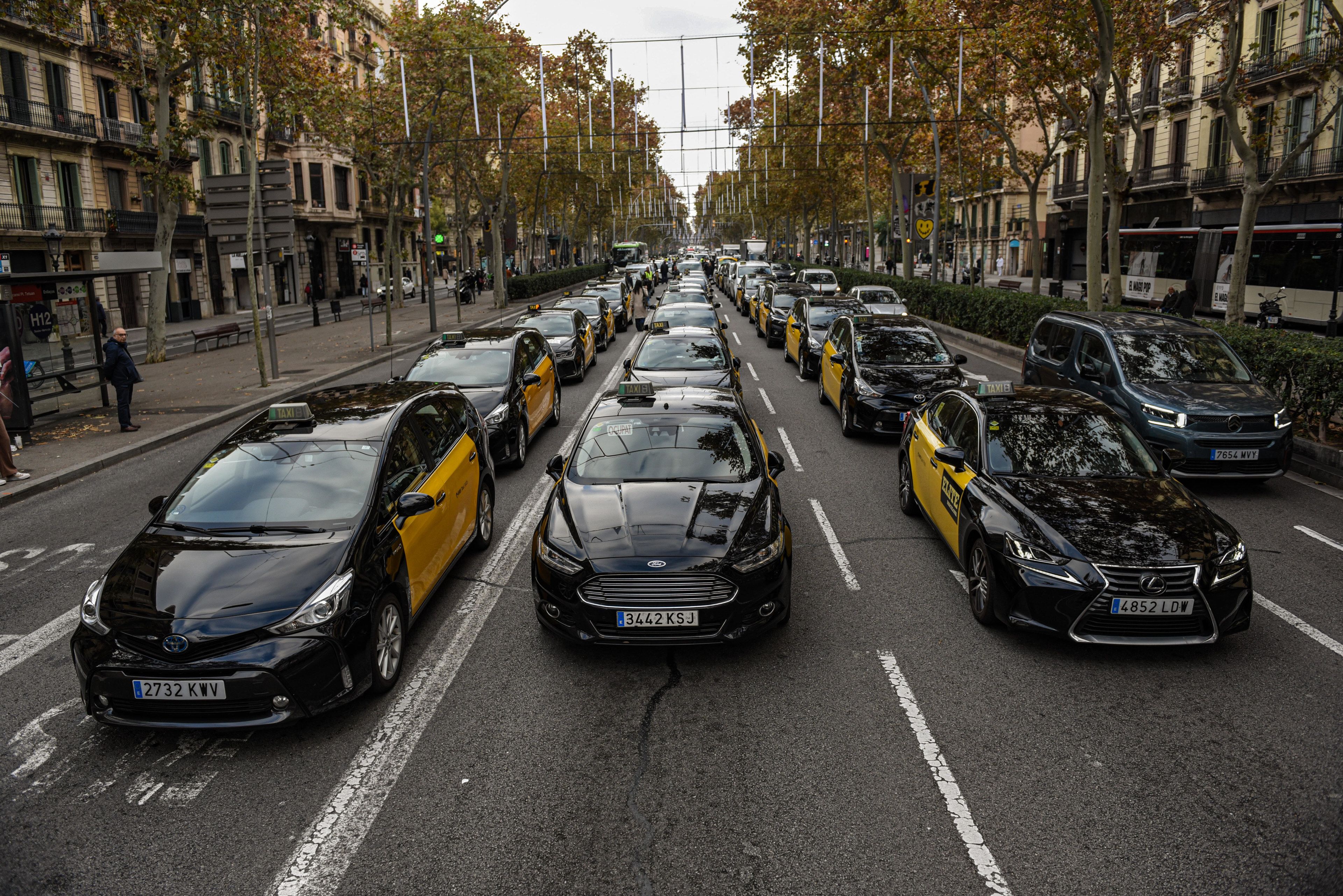 Taxis parados en la Gran Via de Barcelona | Alberto Paredes (Europa Press) Taxis parados en la Gran Via de Barcelona | Alberto Paredes (Europa Press)