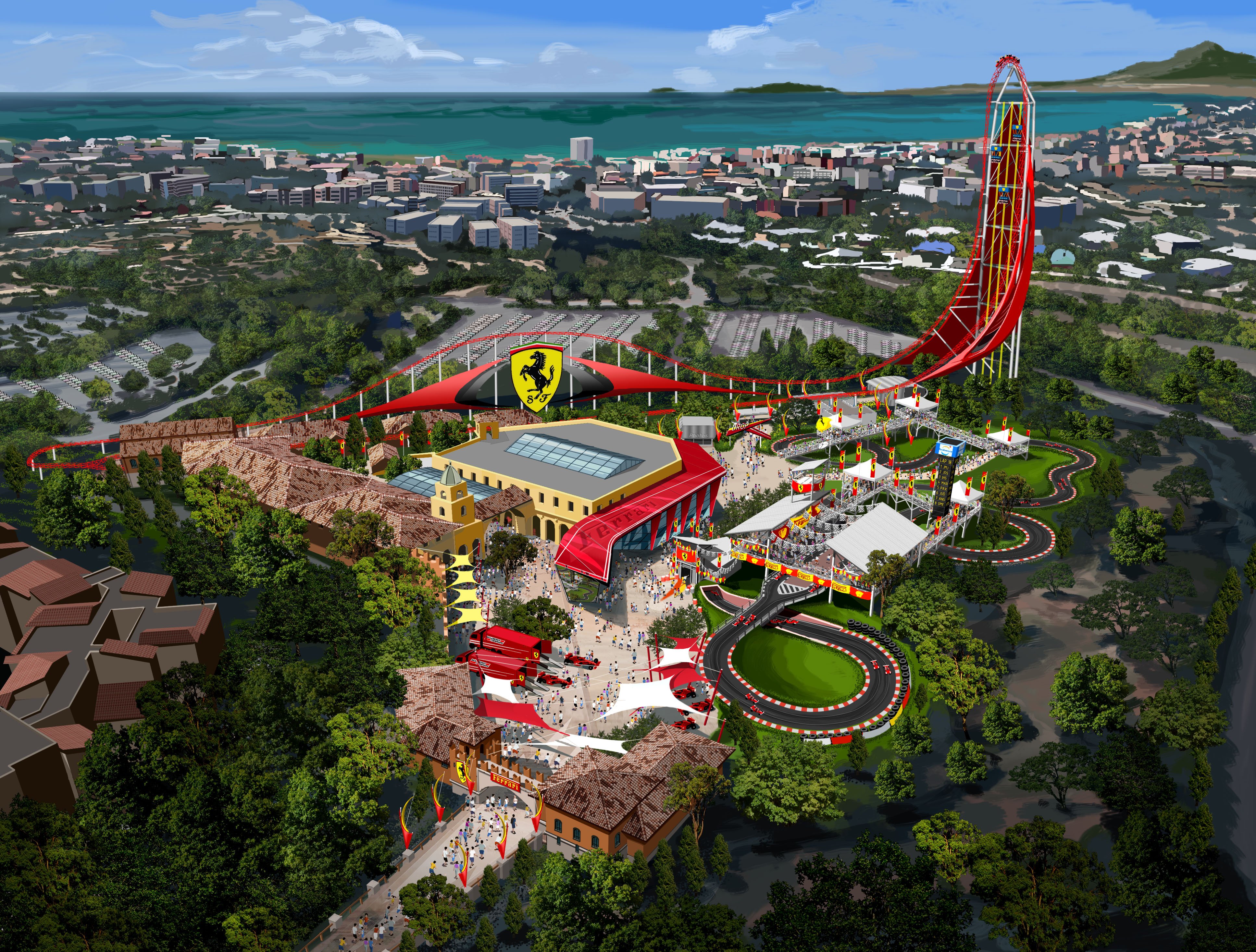 Recreació del futur Ferrari Land de PortAventura Recreació del futur Ferrari Land de PortAventura