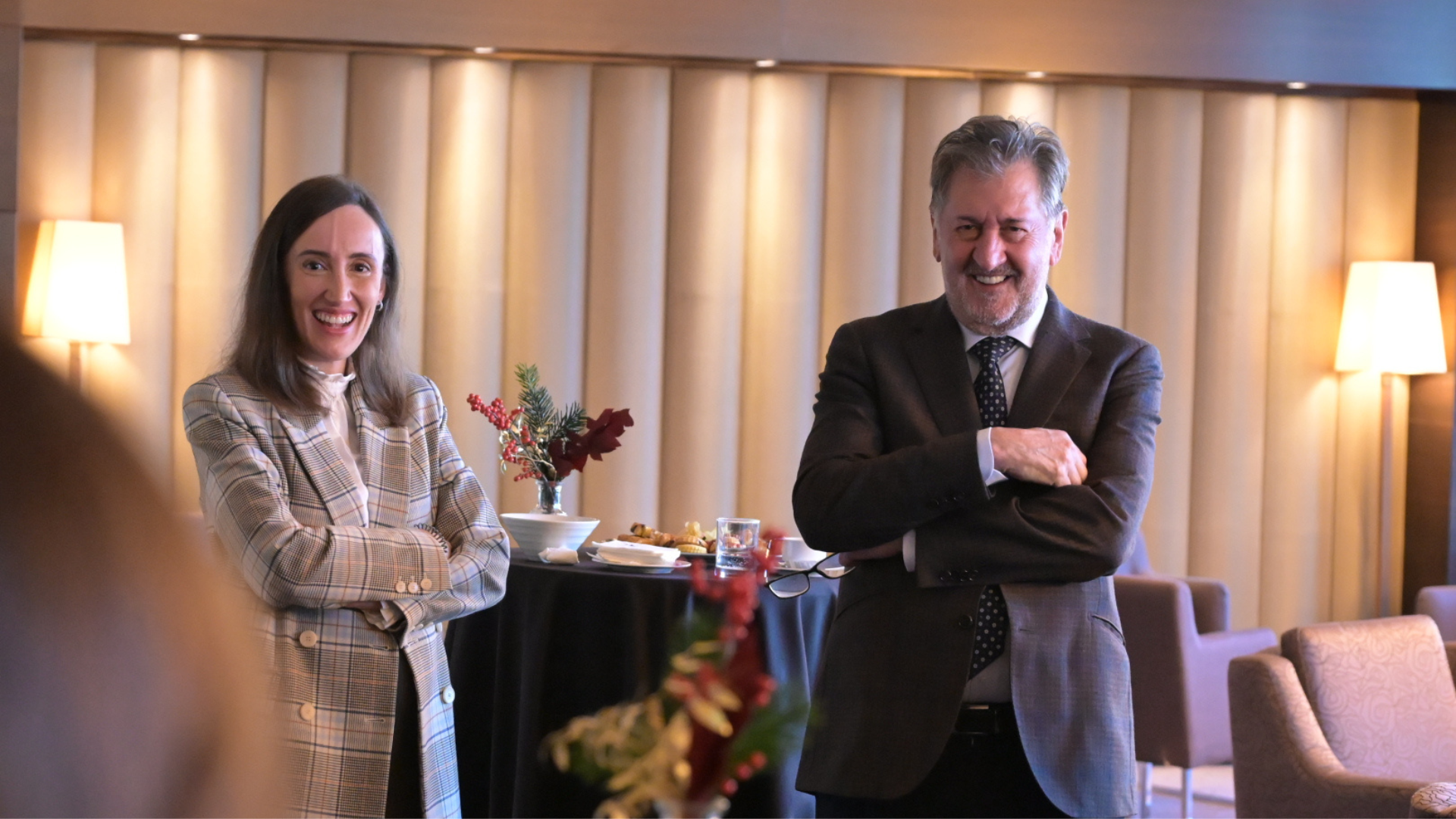 Clara López, directora d'expansió, i Amancio López Seijas, president de Grupo Hotusa | Cedida