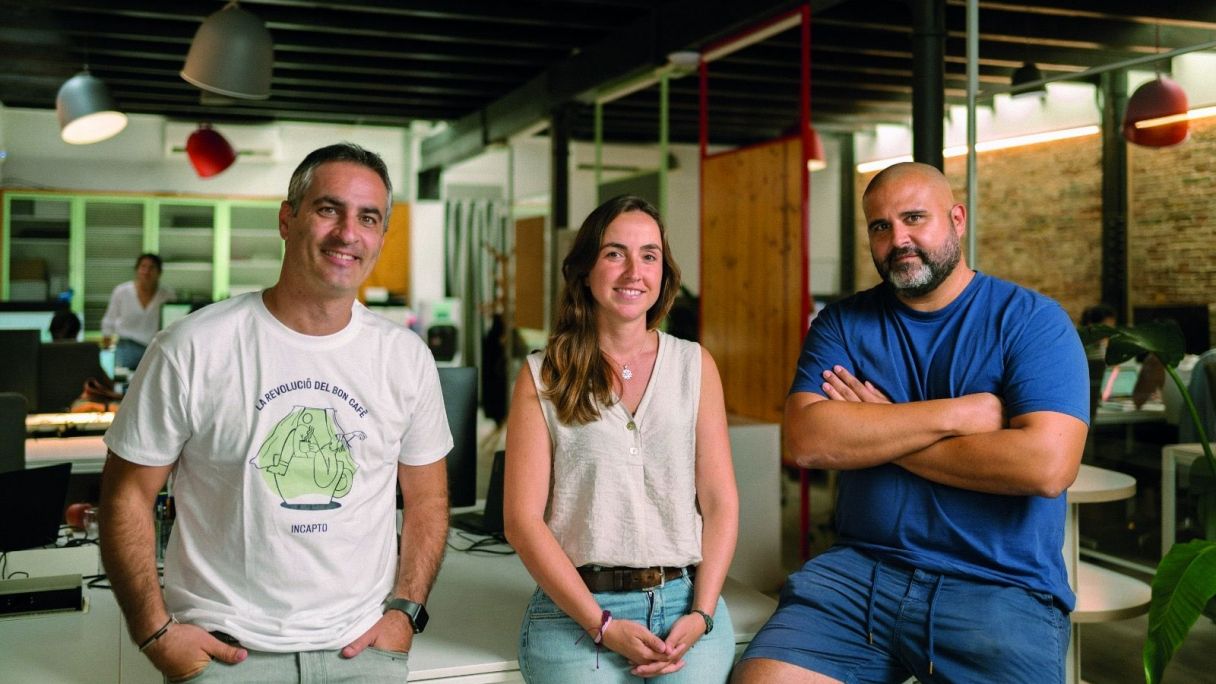 Francesc Font, Beatriz Mesas i Joaquim Mach, cofundadors d'Incapto | Cedida Francesc Font, Beatriz Mesas i Joaquim Mach, cofundadors d'Incapto | Cedida