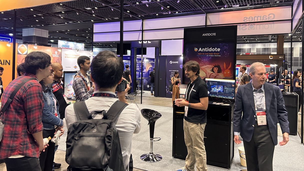 El estand de Antidote en una feria de videojuegos | Cedida El estand de Antidote en una feria de videojuegos | Cedida