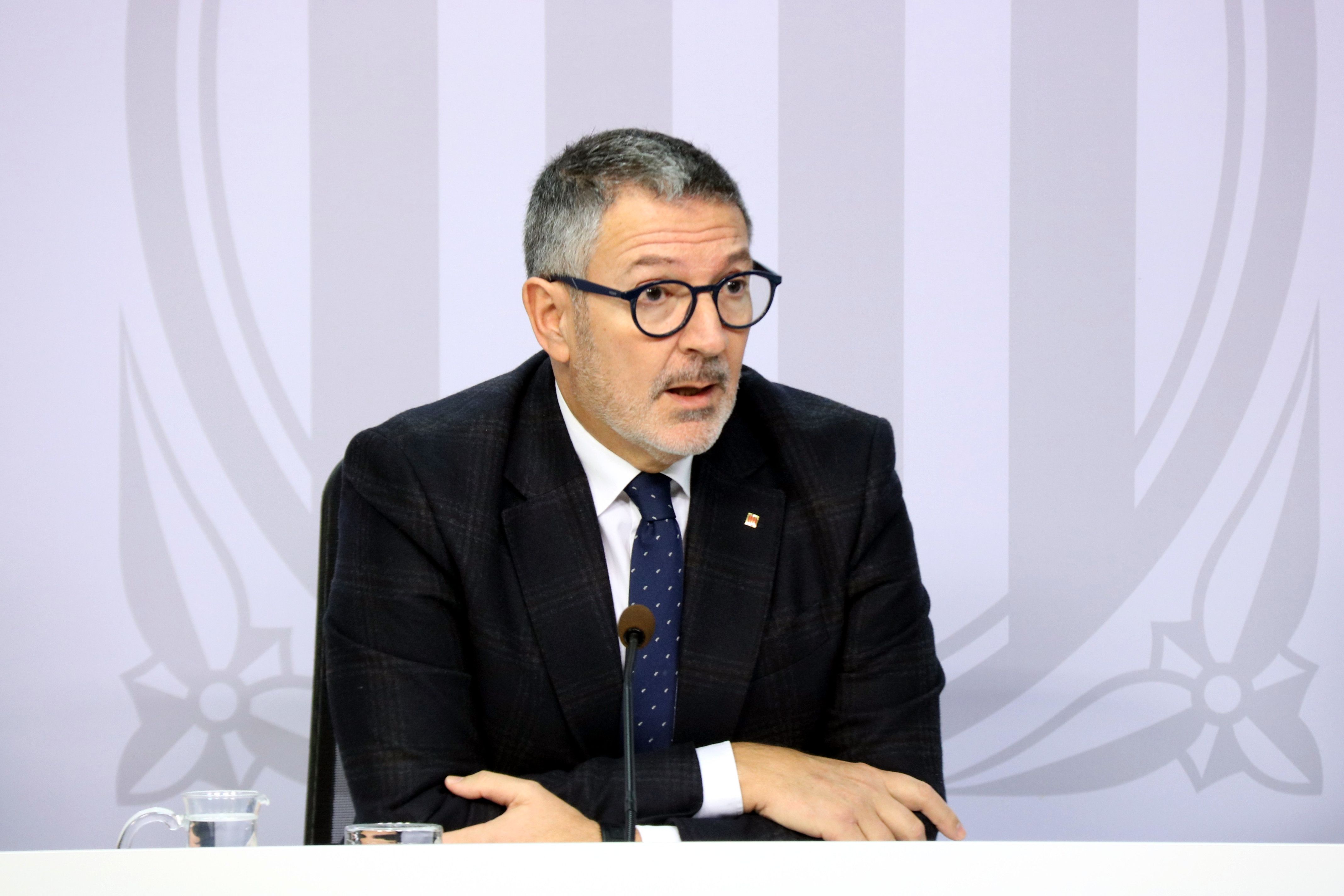 El conseller d'Empresa i Treball, Miquel Sàmper, en roda de premsa | Andrea Salazar (ACN)