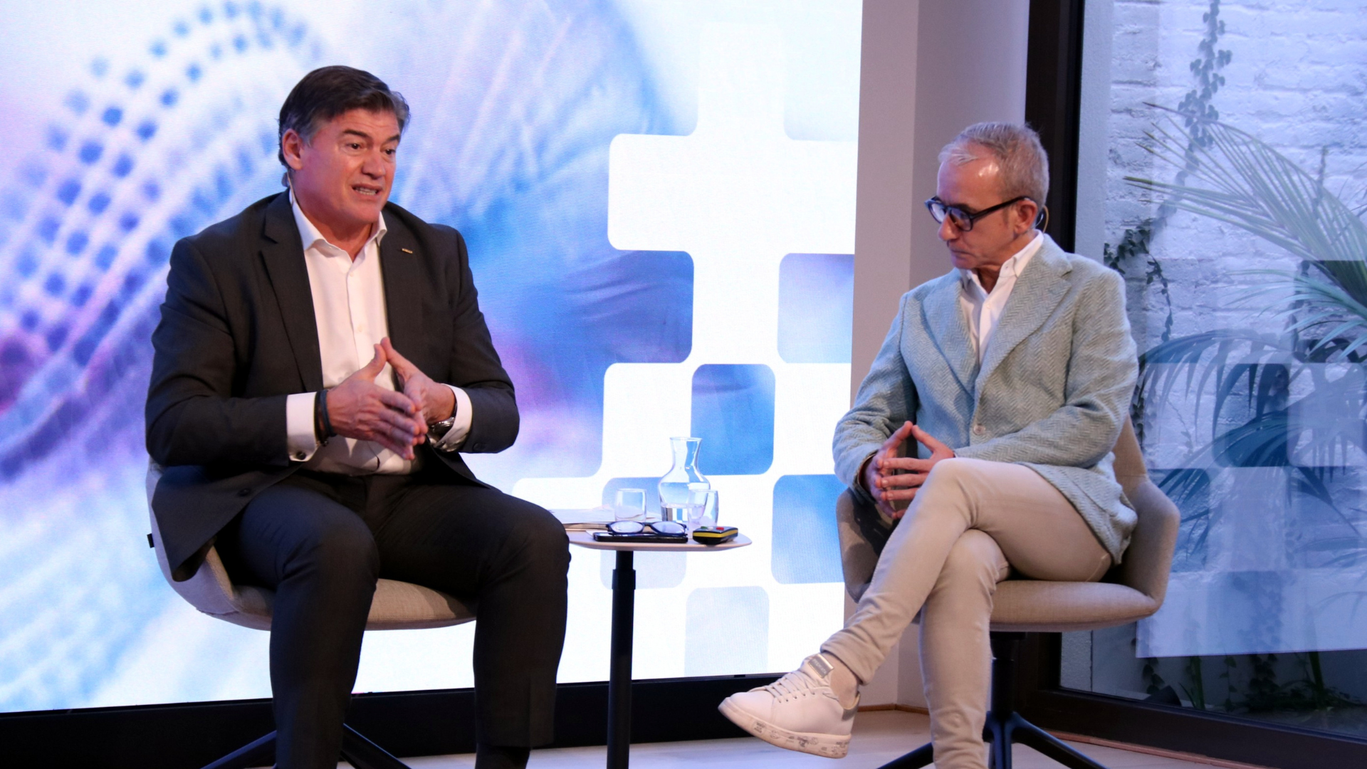 El presidente de Pimec, Antoni Cañete, y el secretario general de la patronal, Josep Ginesta, durante la rueda de prensa de este martes | Andrea Salazar (ACN)