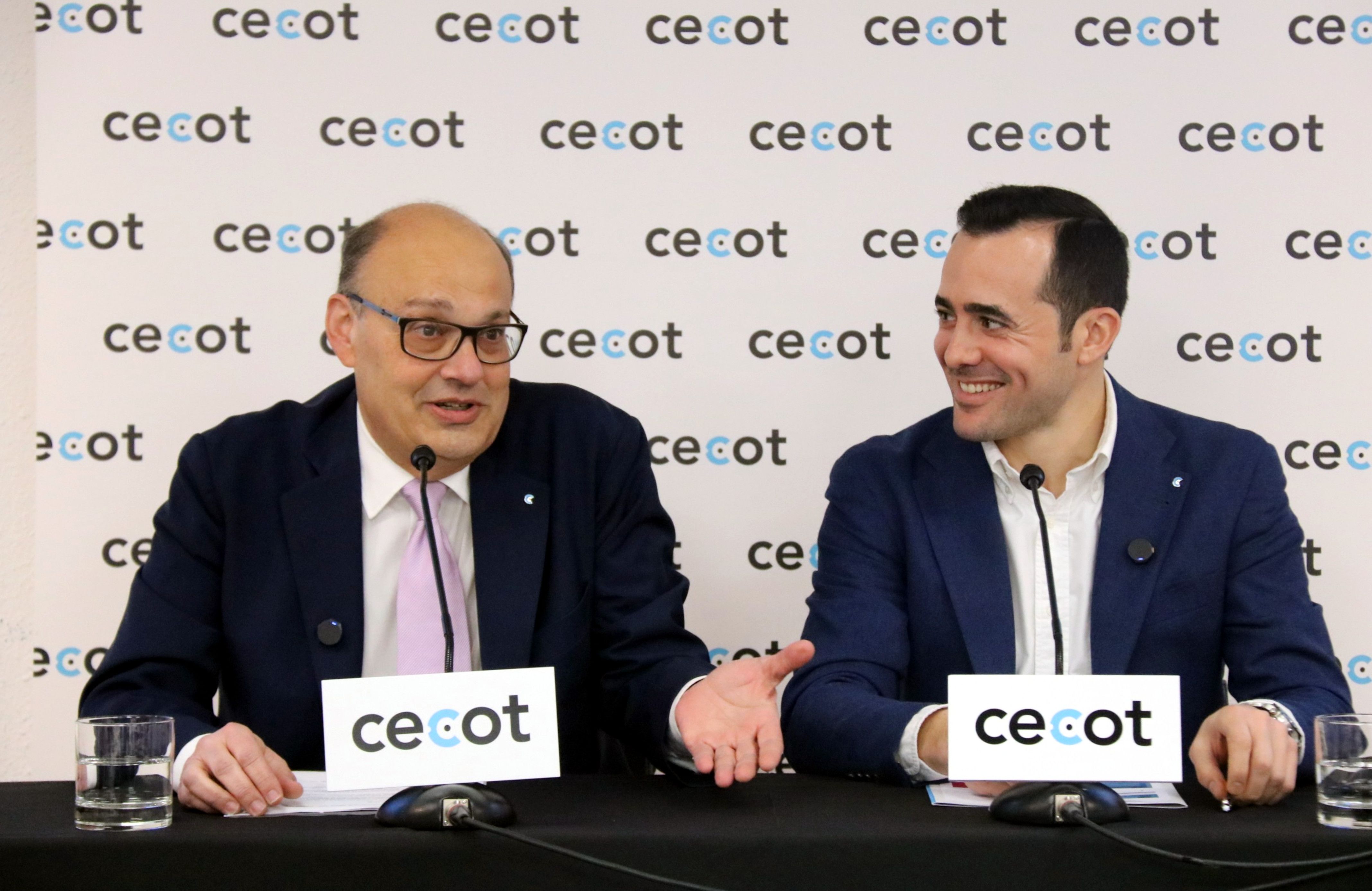 El president de la Cecot, Xavier Panés, i el secretari general, Oriol Alba | Andrea Salazar (ACN)