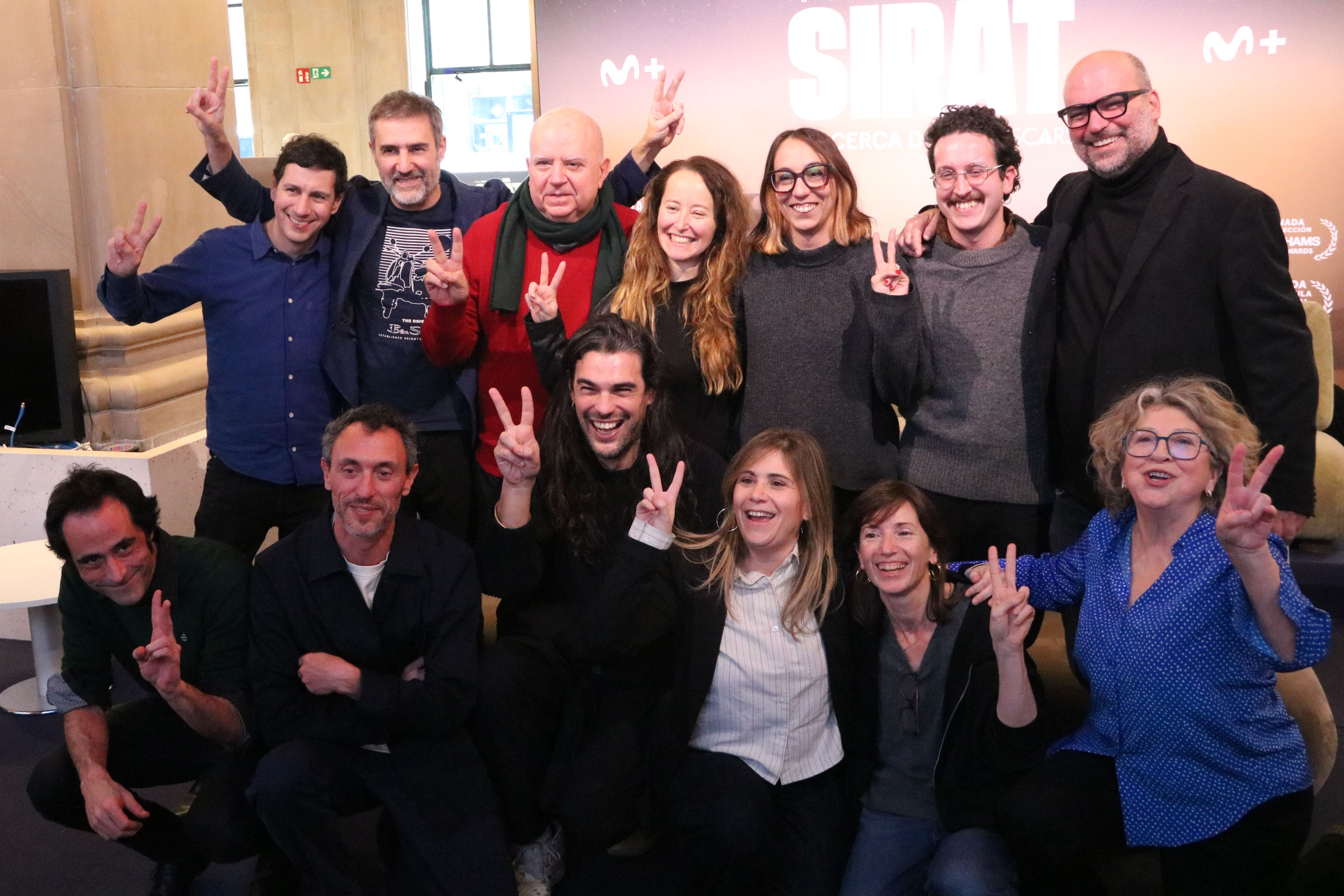 El equipo de 'Sirât' al terminar el acto de nominaciones a los premios Oscar | Miquel Vera (ACN)