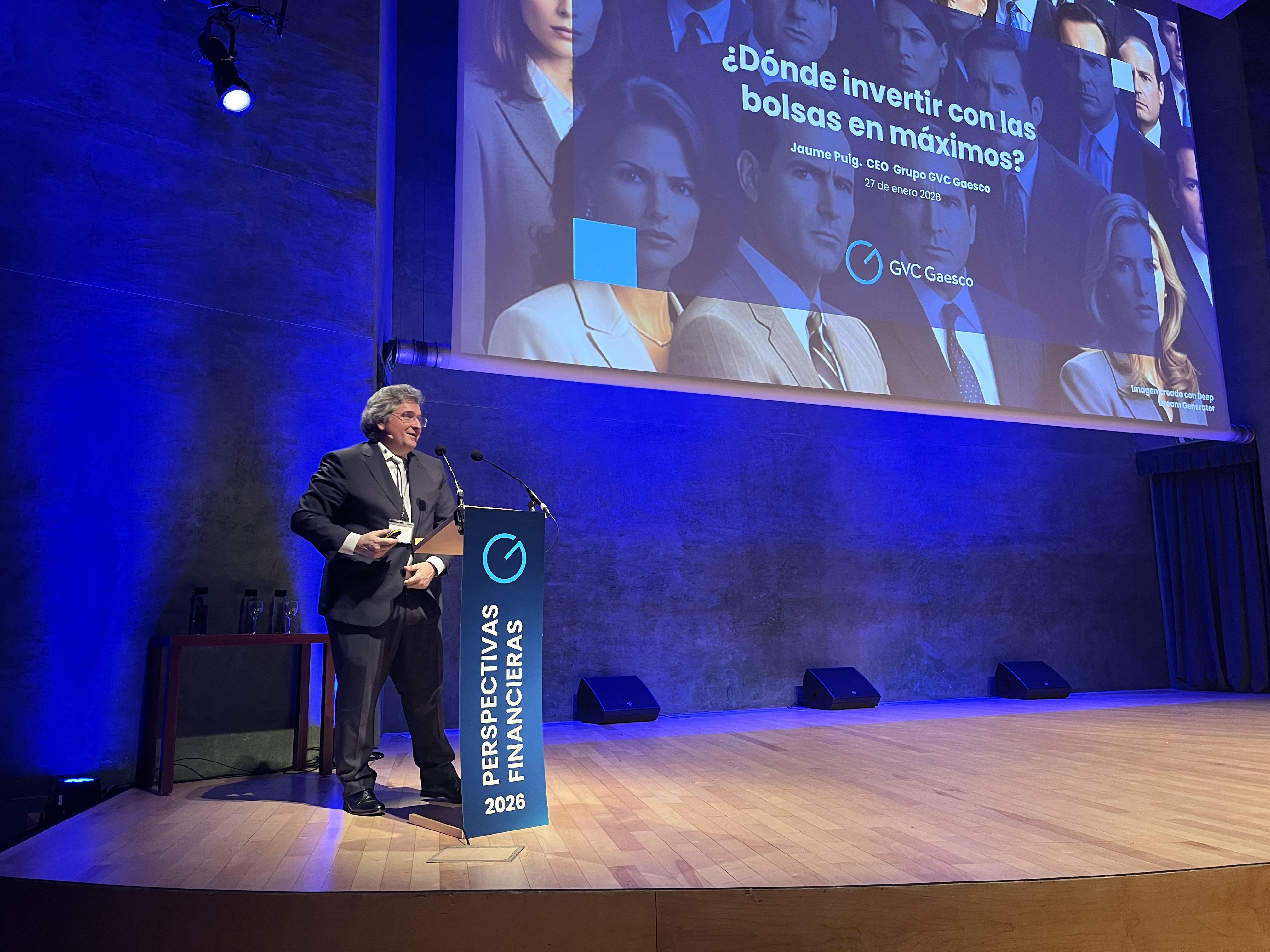 Jaume Puig, director general de GVC Gaesco, durant la presentació de les perspectives de 2026 | GVC Gaesco