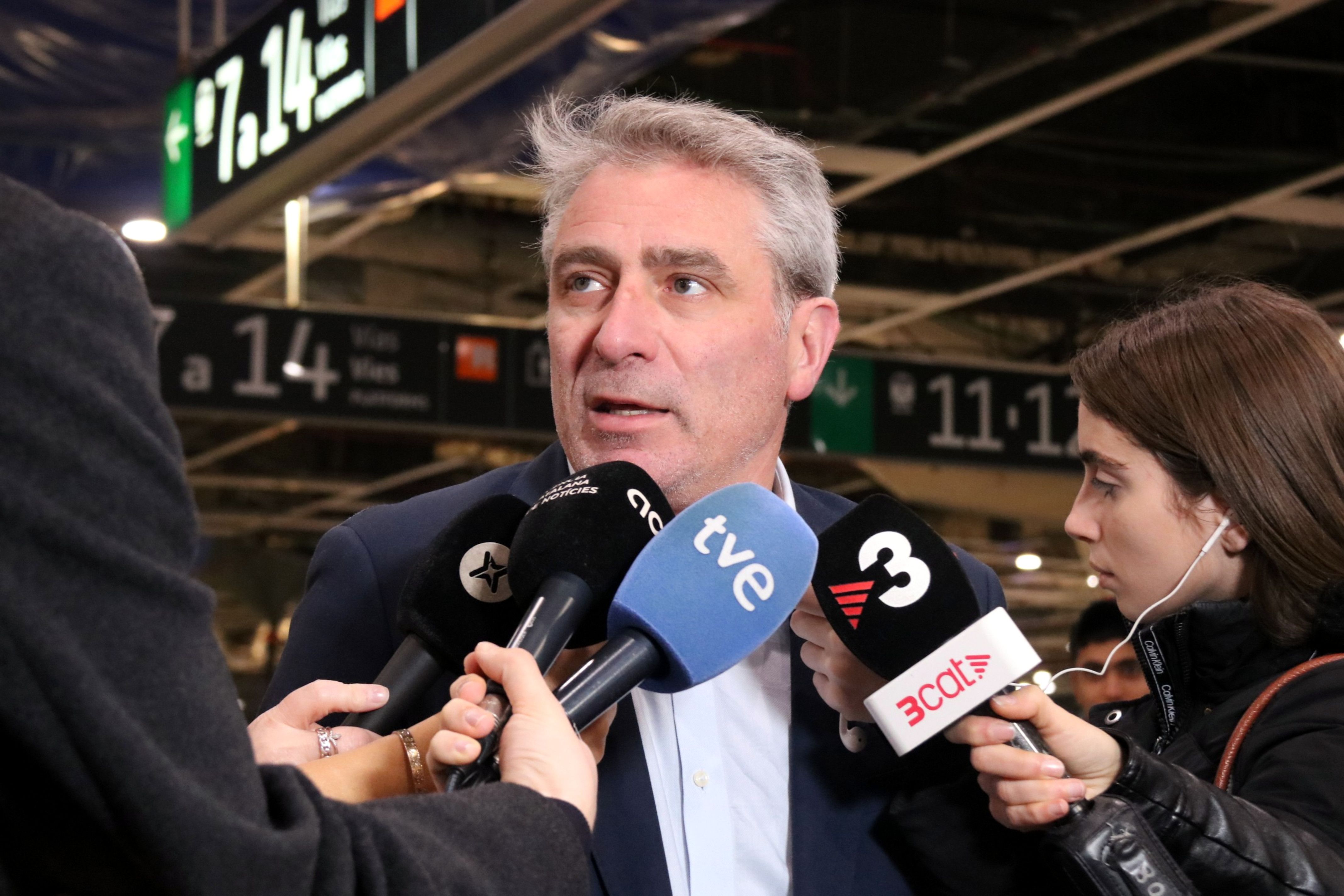 El portavoz de Renfe en Catalunya, Antonio Carmona, en una atención con los medios | Andrea Salazar (ACN)