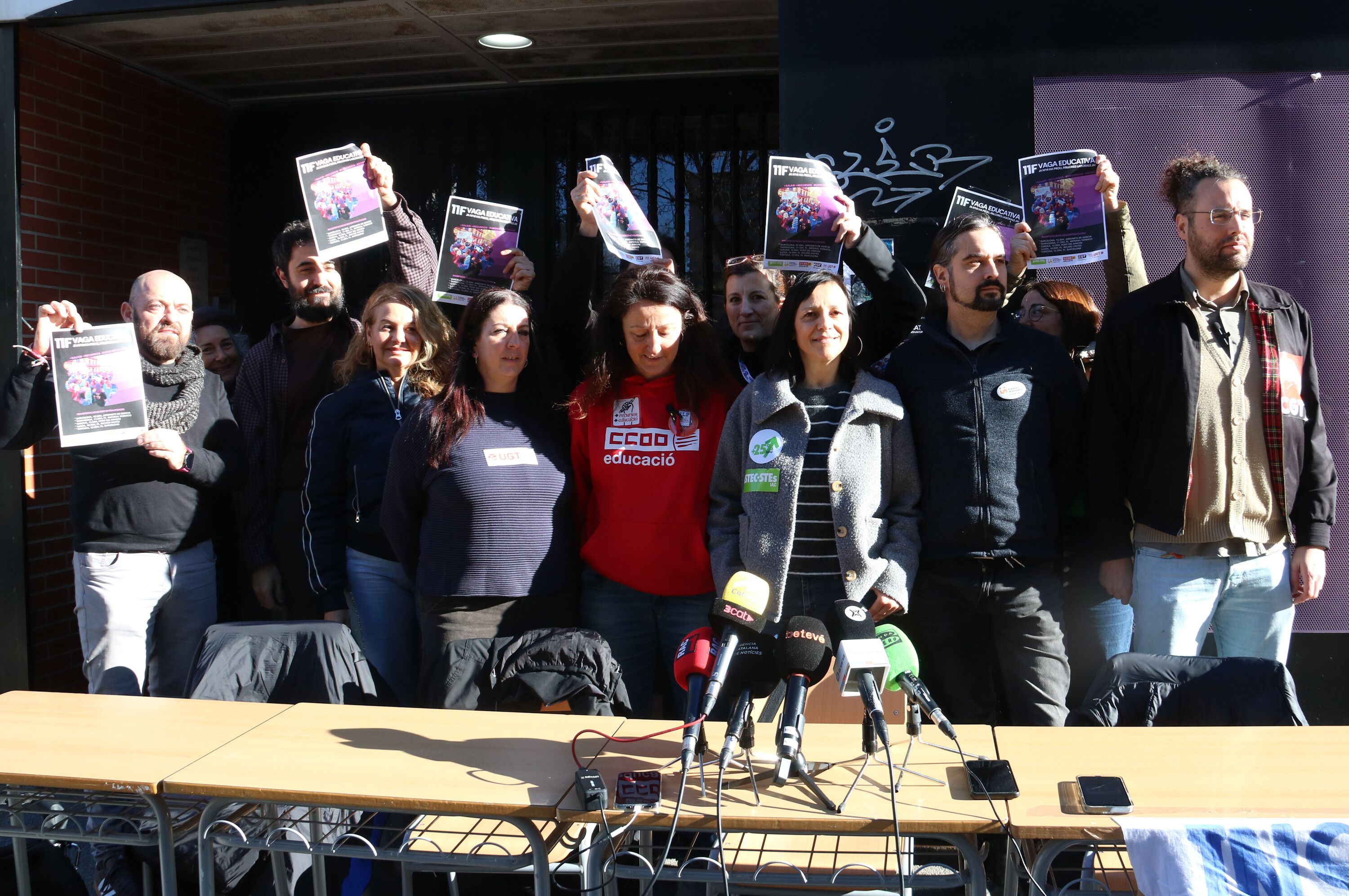 Representantes de los sindicatos educativos | María Belmez (ACN)