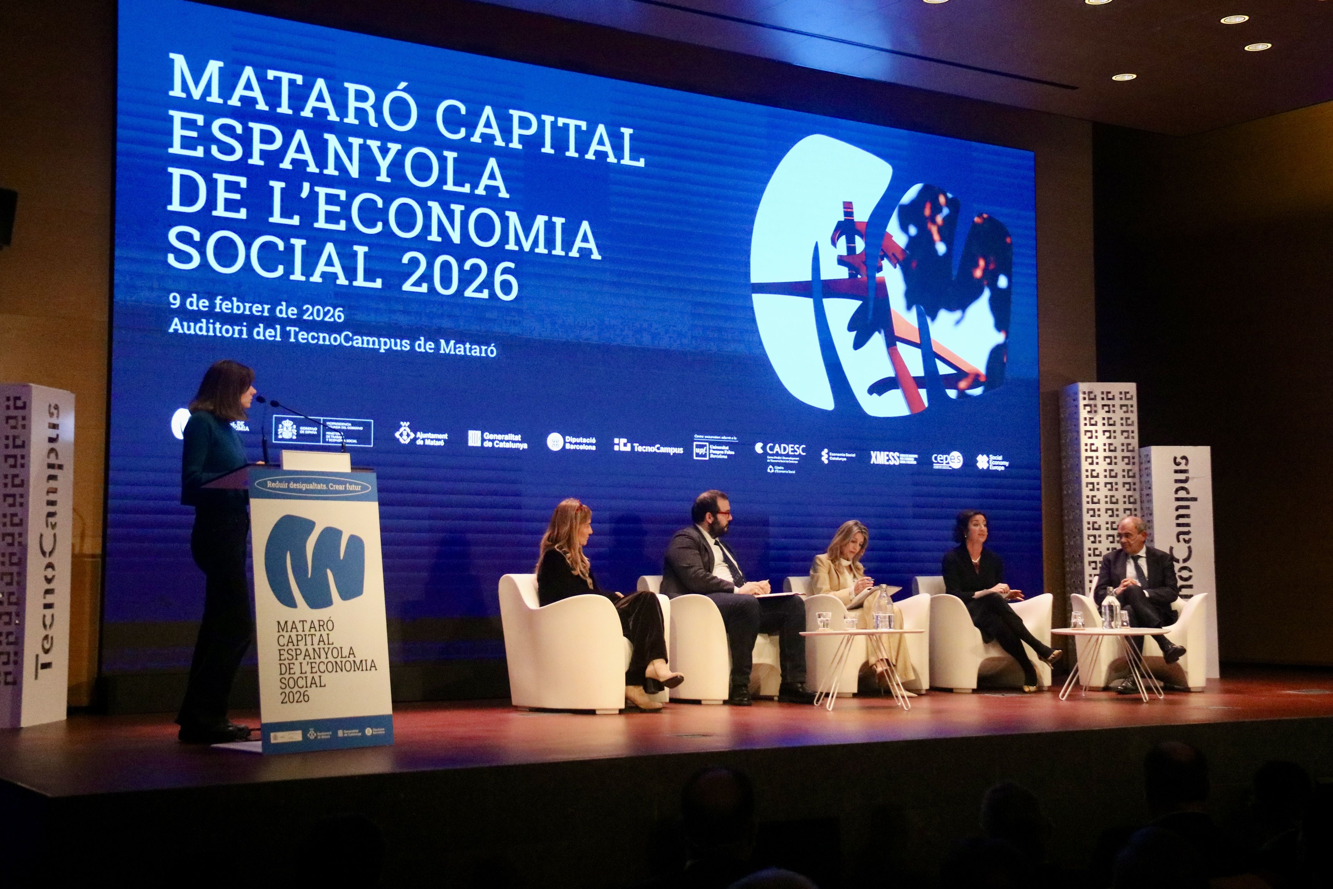 Acte al TecnoCampus per donar el tret de sortida a la capitalitat espanyola de Mataró en l'àmbit de l'economia social | Albert Segura (ACN)
