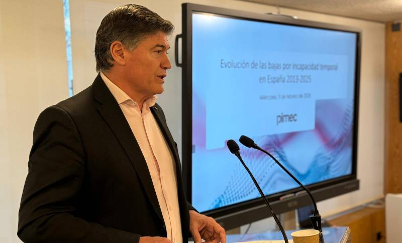 Antonio Cañete, president de Pimec, a l'acte d'aquest dimecres a Madrid | Cedida