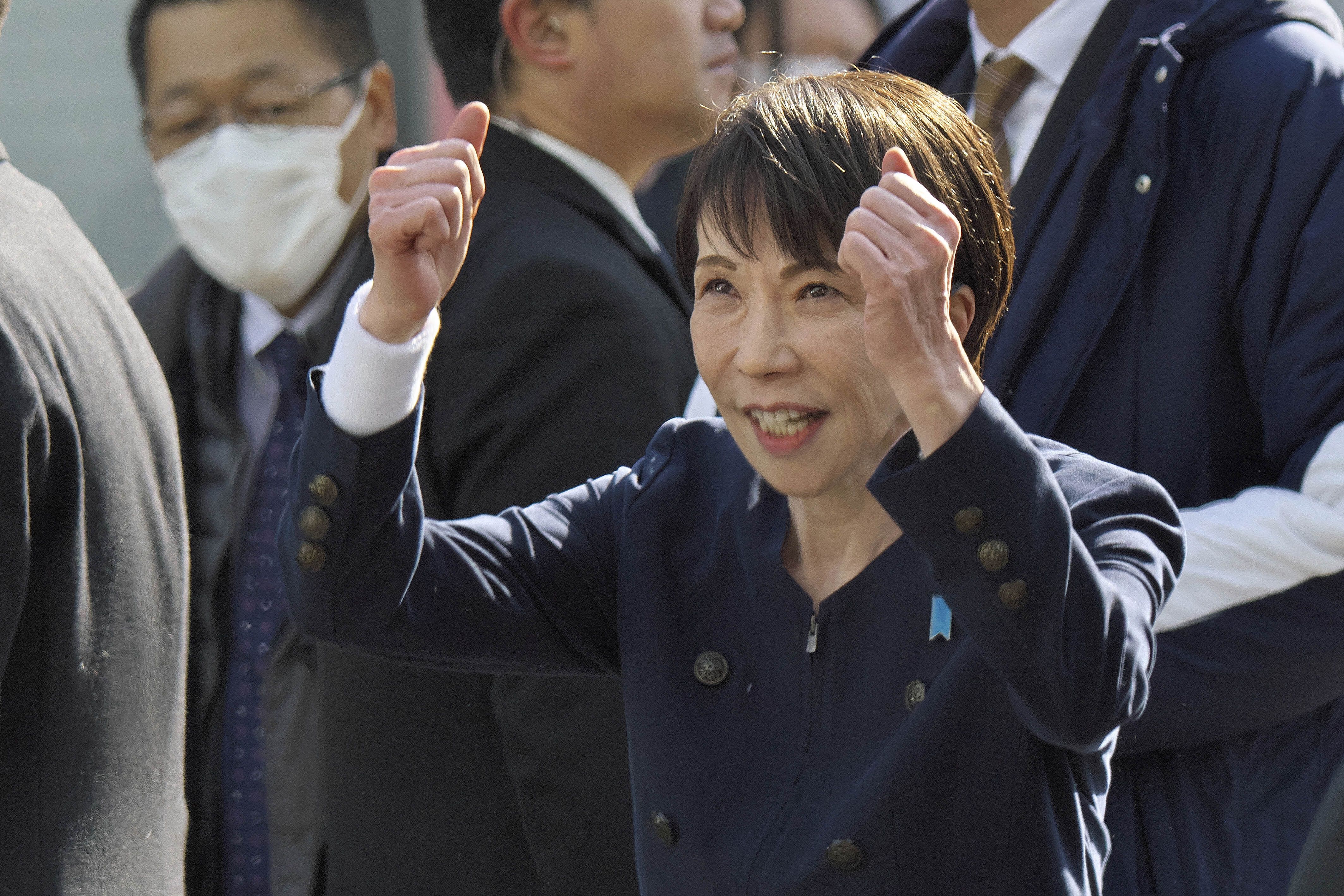 Sanae Takaichi, primera ministra del Japó, en un acte de la campanya electoral de les eleccions del 8 de febrer | Kento Nara (via Europa Press)