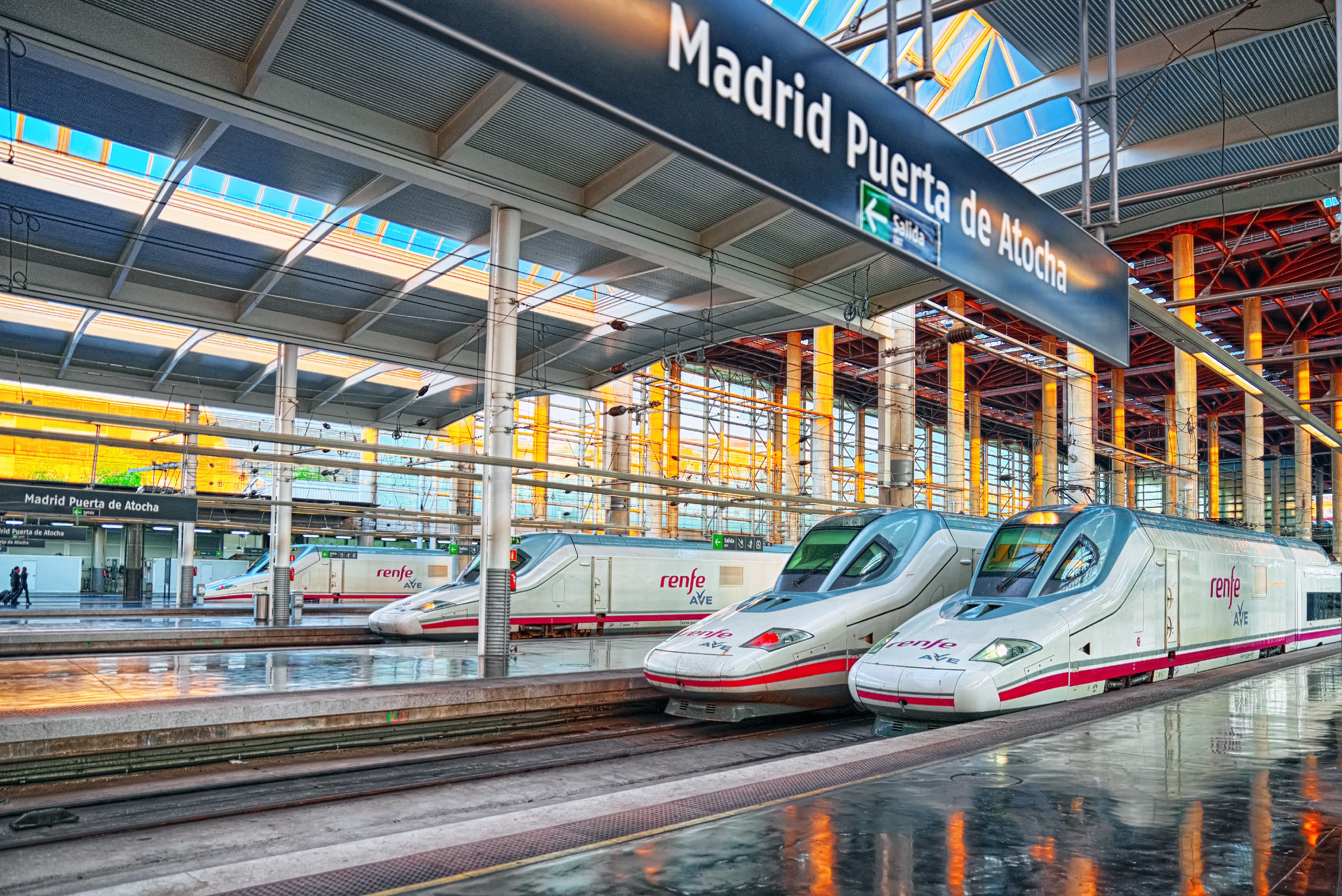 Trenes de alta velocidad estacionados en Madrid-Puerta de Atocha | iStock