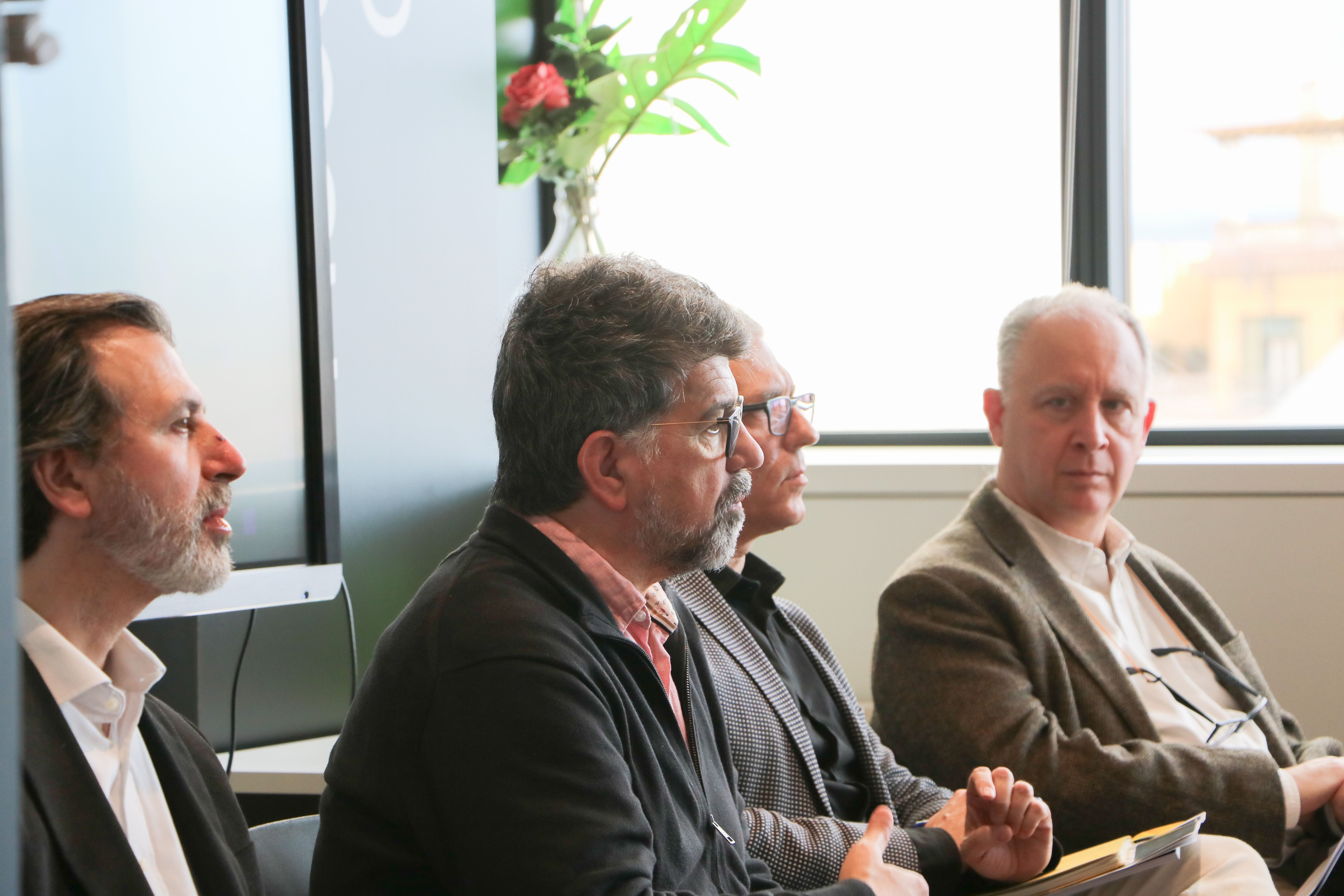 Genís Roca, president d'Accent Obert, juntament amb altres membres de l'entitat | Cedida