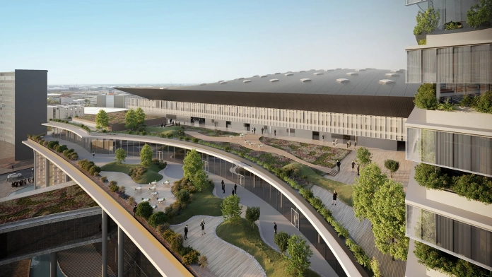 Imagen virtual del Hall Zero de Fira Gran Via | b720 Fermín Vázquez Arquitectos