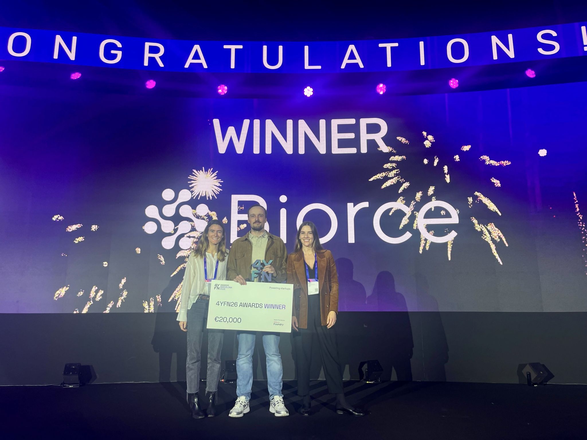 Biorce se ha proclamado ganadora de los 4YFN26 Awards | Biorce