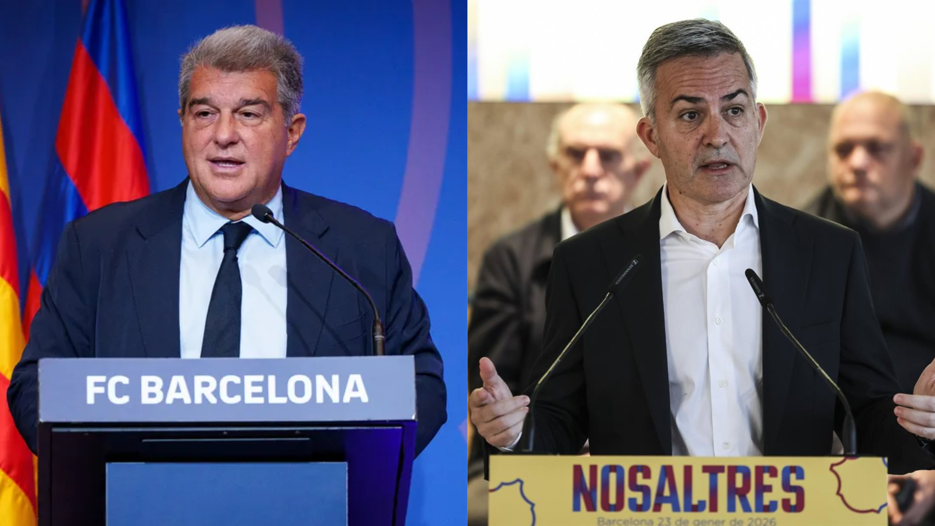 Joan Laporta i Víctor Font, els dos candidats finals a la presidència del Barça | VIA Empresa
