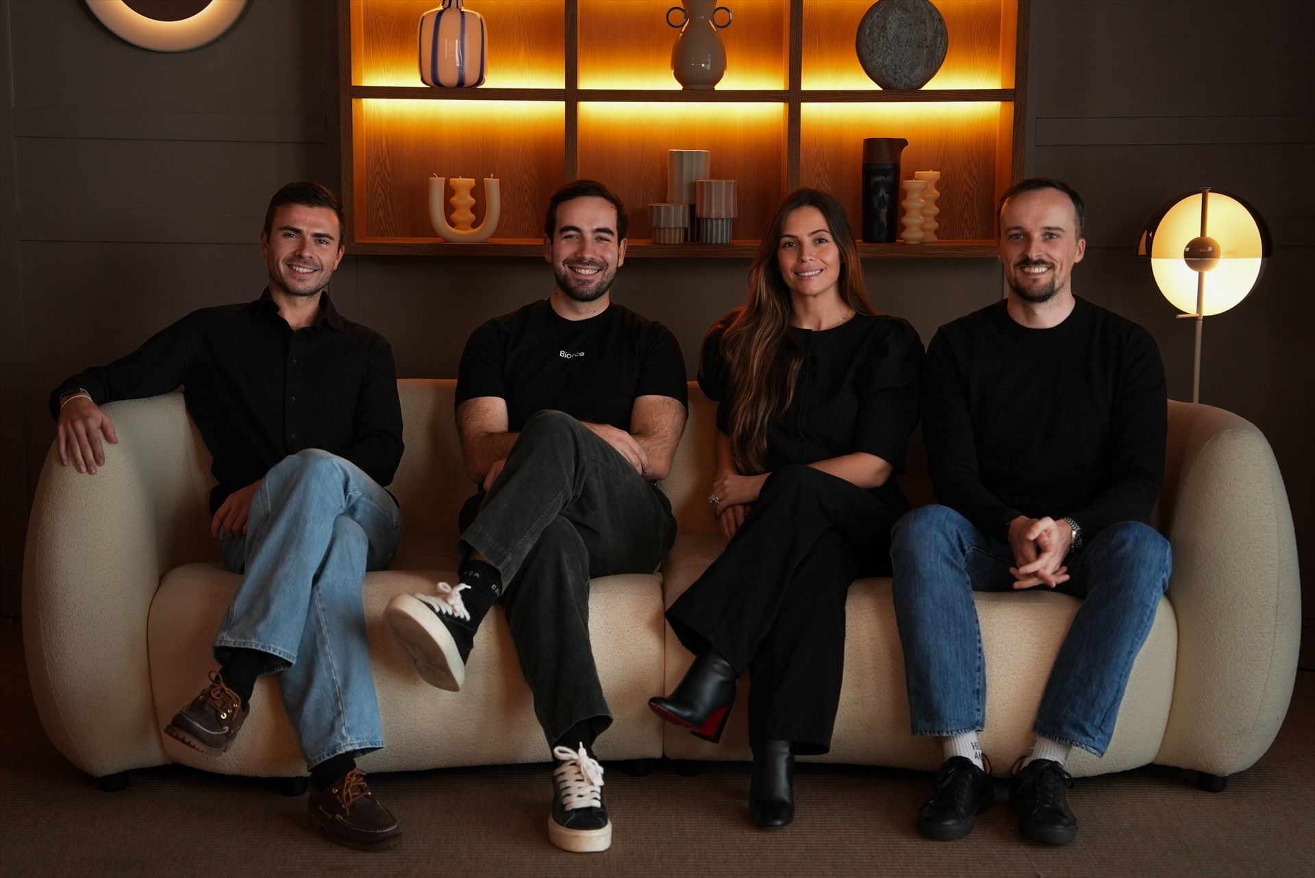 D'esquerra a dreta, Diogo Pisoeiro, Pedro Coelho, Clara Bernardes i José Faria, cofundadors de Biorce | Europa Press