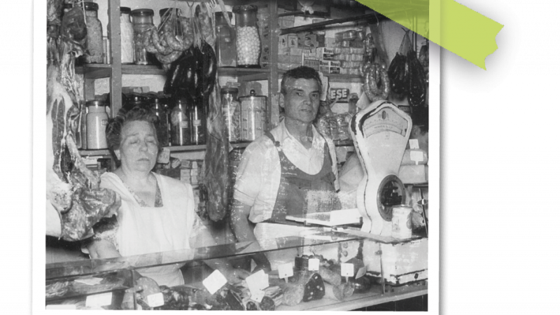 La primera botiga de queviures Sorli, al Poblenou | Cedida