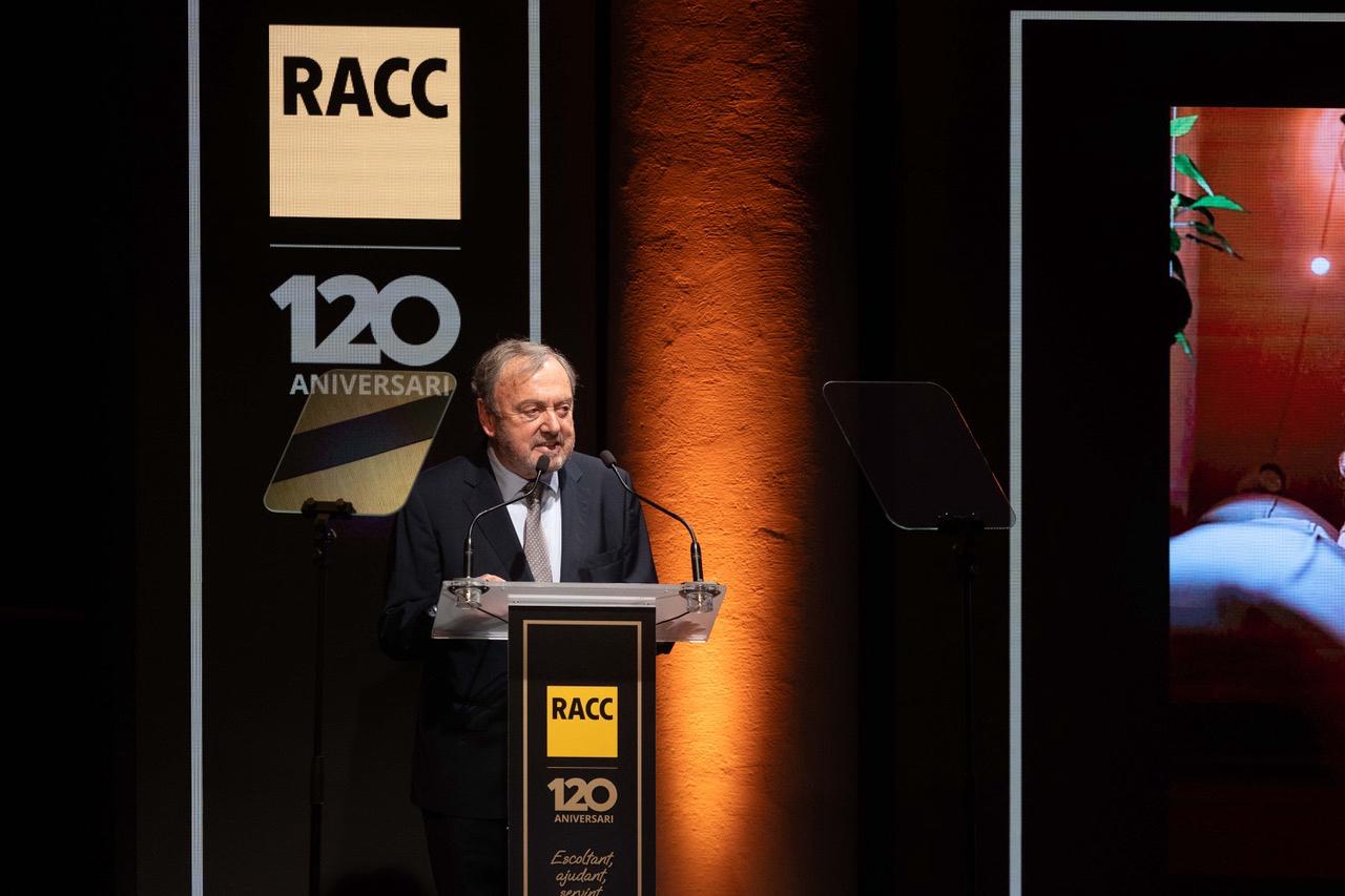 El president del Racc, Josep Mateu, durant el seu discurs a la gala dels 120 anys del club | Cedida