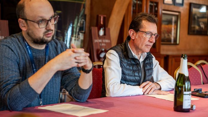 Pere Escolar i Carles Batlle, director i subdirector de Caves Jaume Serra respectivament