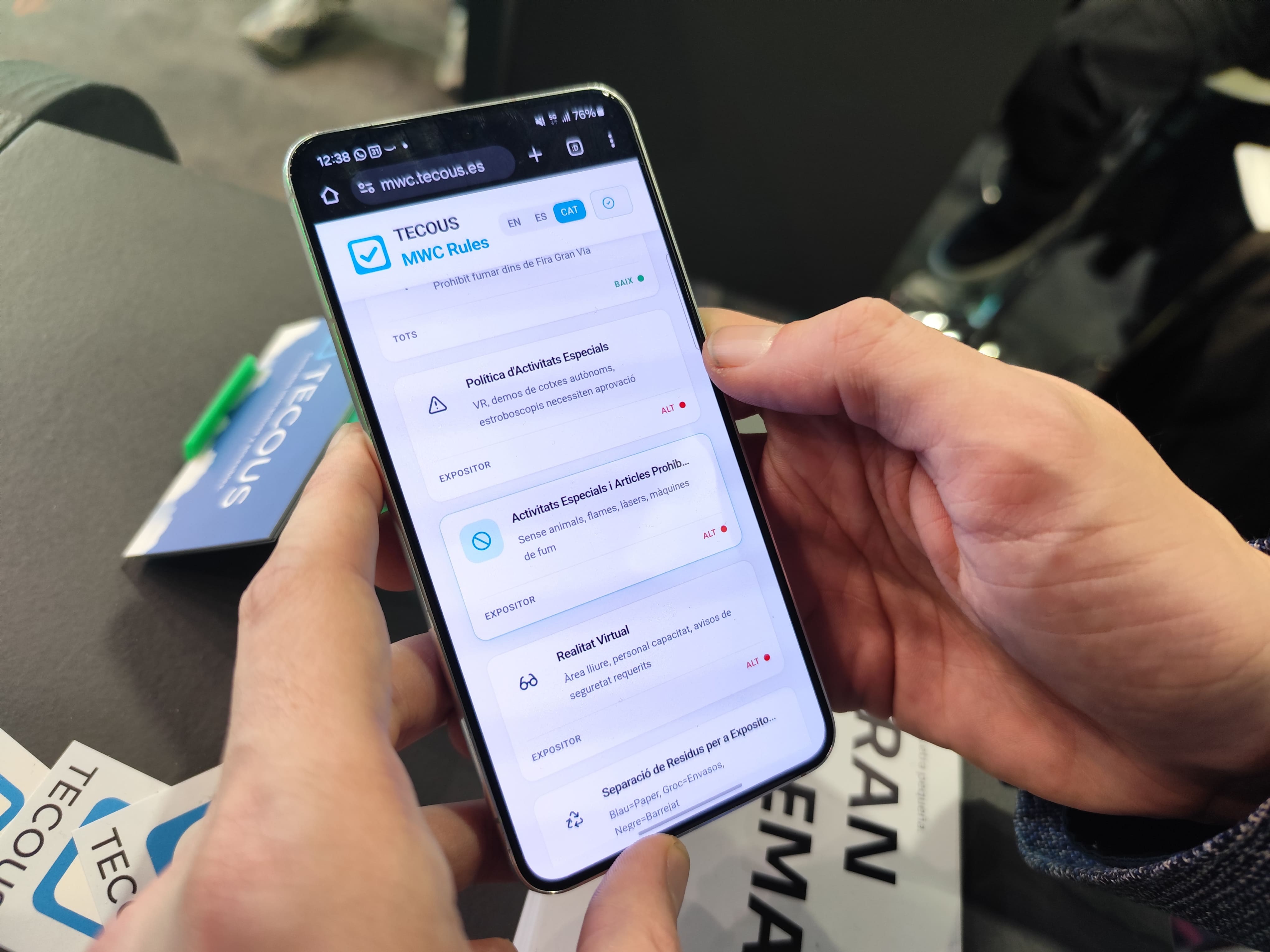 La plataforma de Tecous va desplegar una prova de concepte a la pàgina web de la passada edició del MWC | Marc Vilajosana