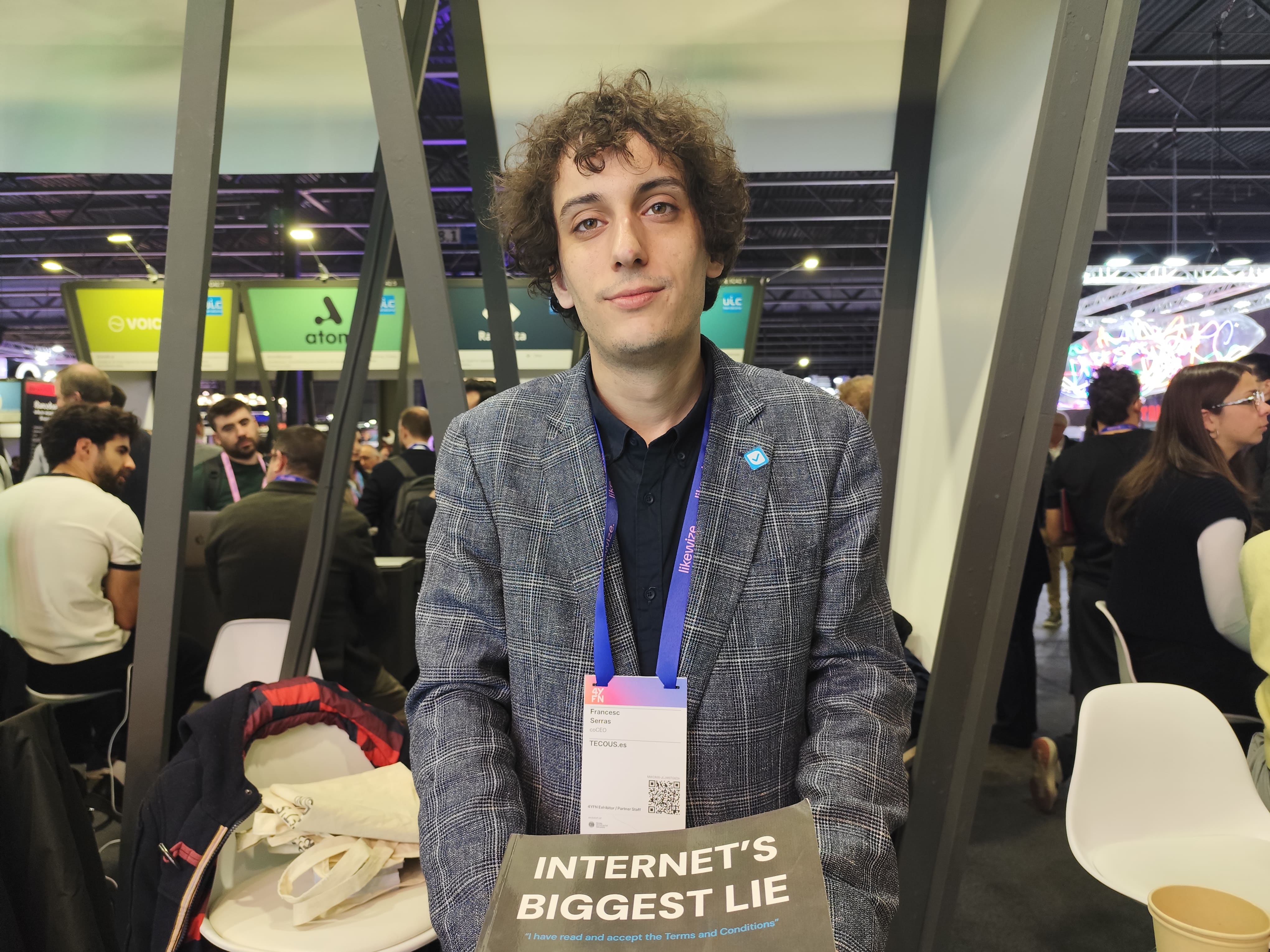 Francesc Serras, coCEO i cofundador de Tecous, al seu estand al 4YFN | Marc Vilajosana