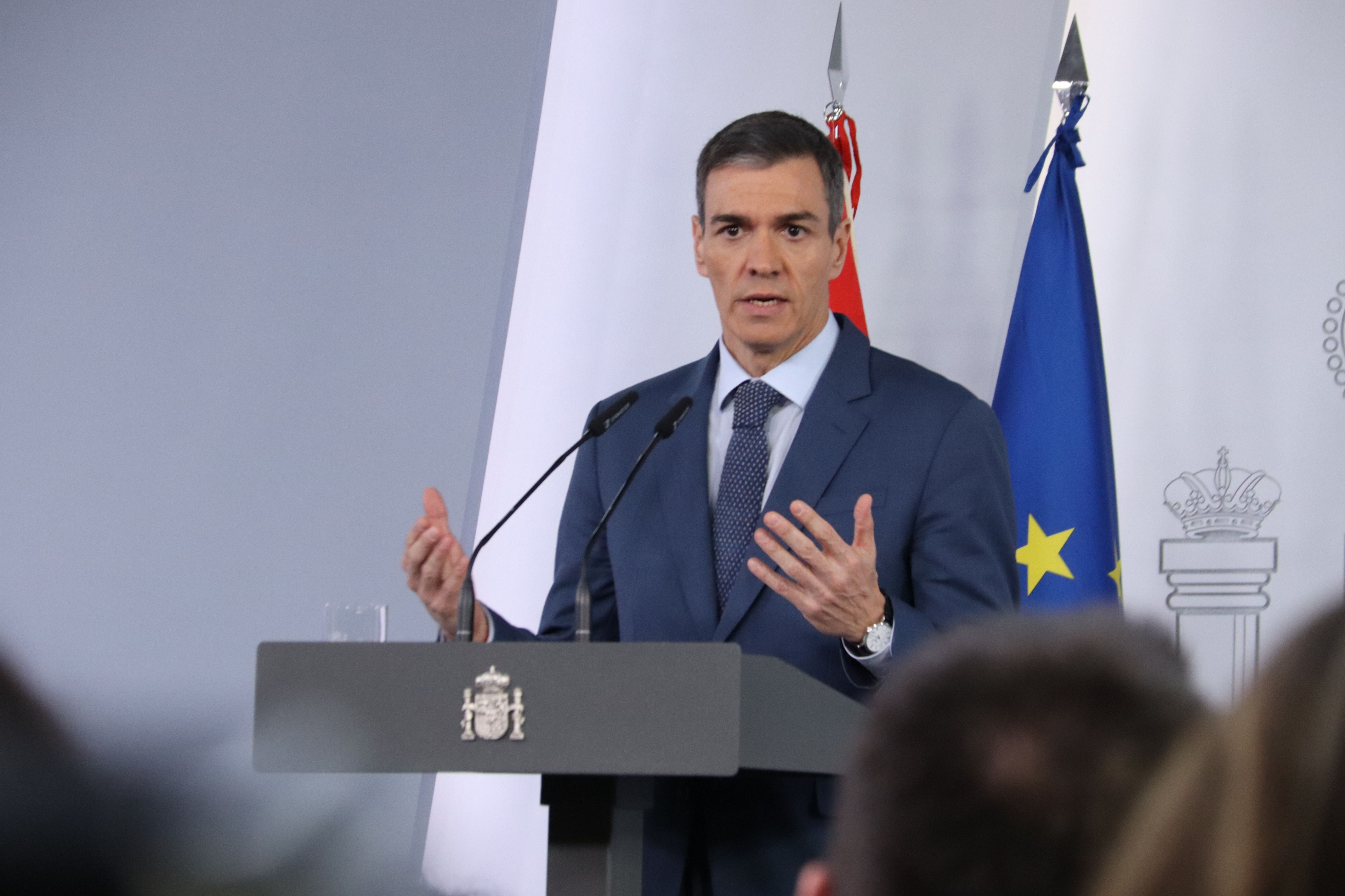 El presidente español, Pedro Sánchez, después del Consejo de Ministros | ACN
