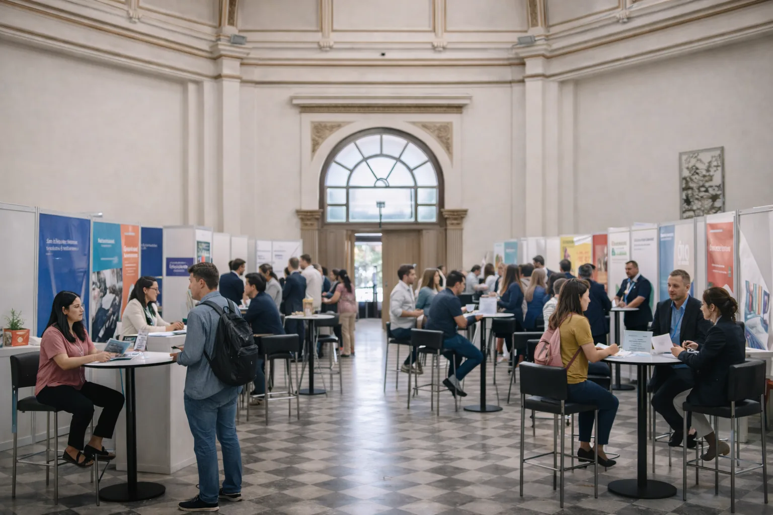 Simulació del que serà el primer saló d'ocupació de la Cecot | Cecot