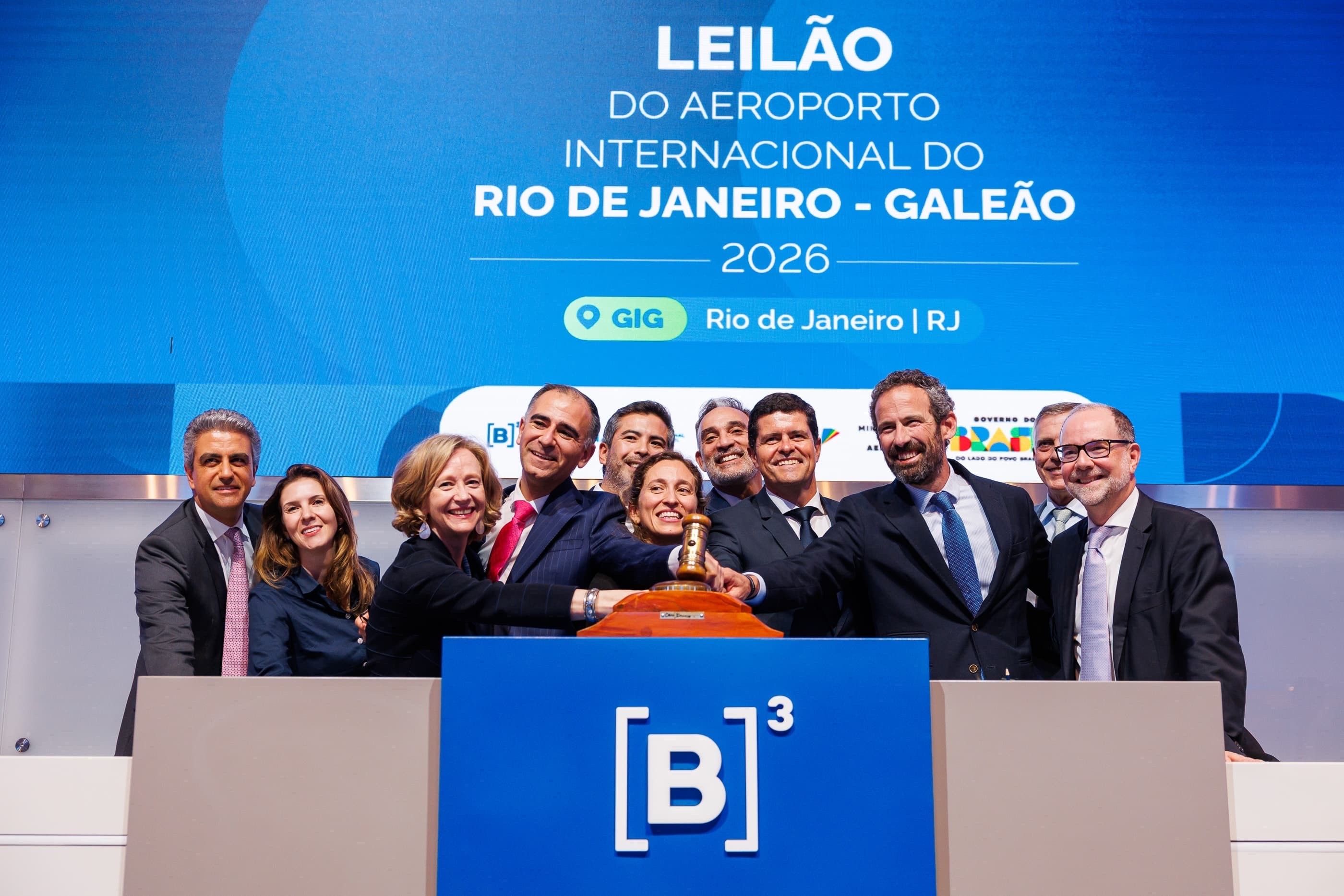 La subhasta realitzada aquest dilluns on Aena va guanyar l'adjudicació de la gestió de l'Aeroport Internacional de Galeão | Cedida a l'ACN per Aena