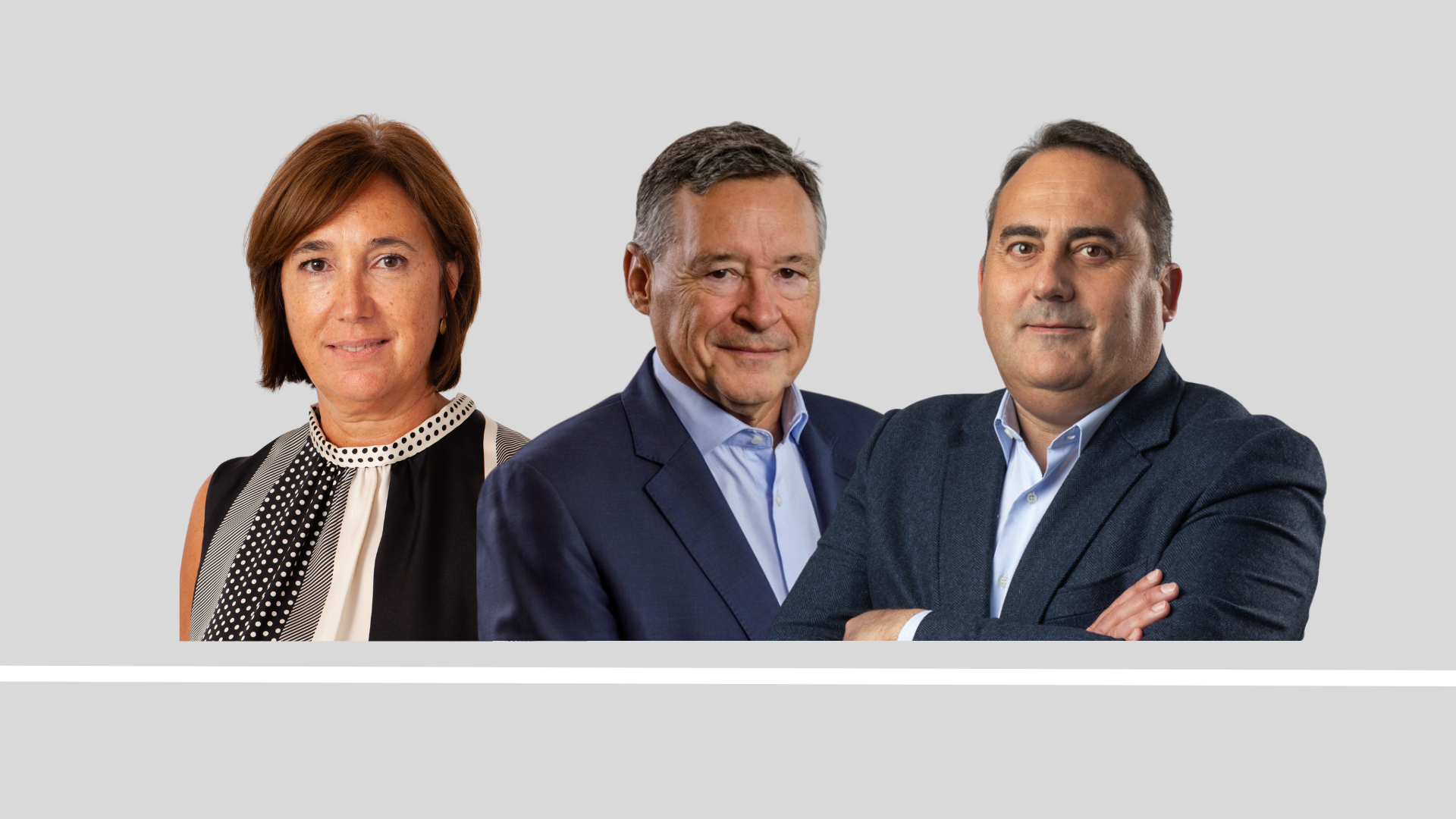 Ana Quintilla (Associació de Farmàcies de Barcelona), Ángel Simón (Indra), i Marcos Moure (Grupo Moure), tres grans protagonistes de la setmana | VIA Empresa