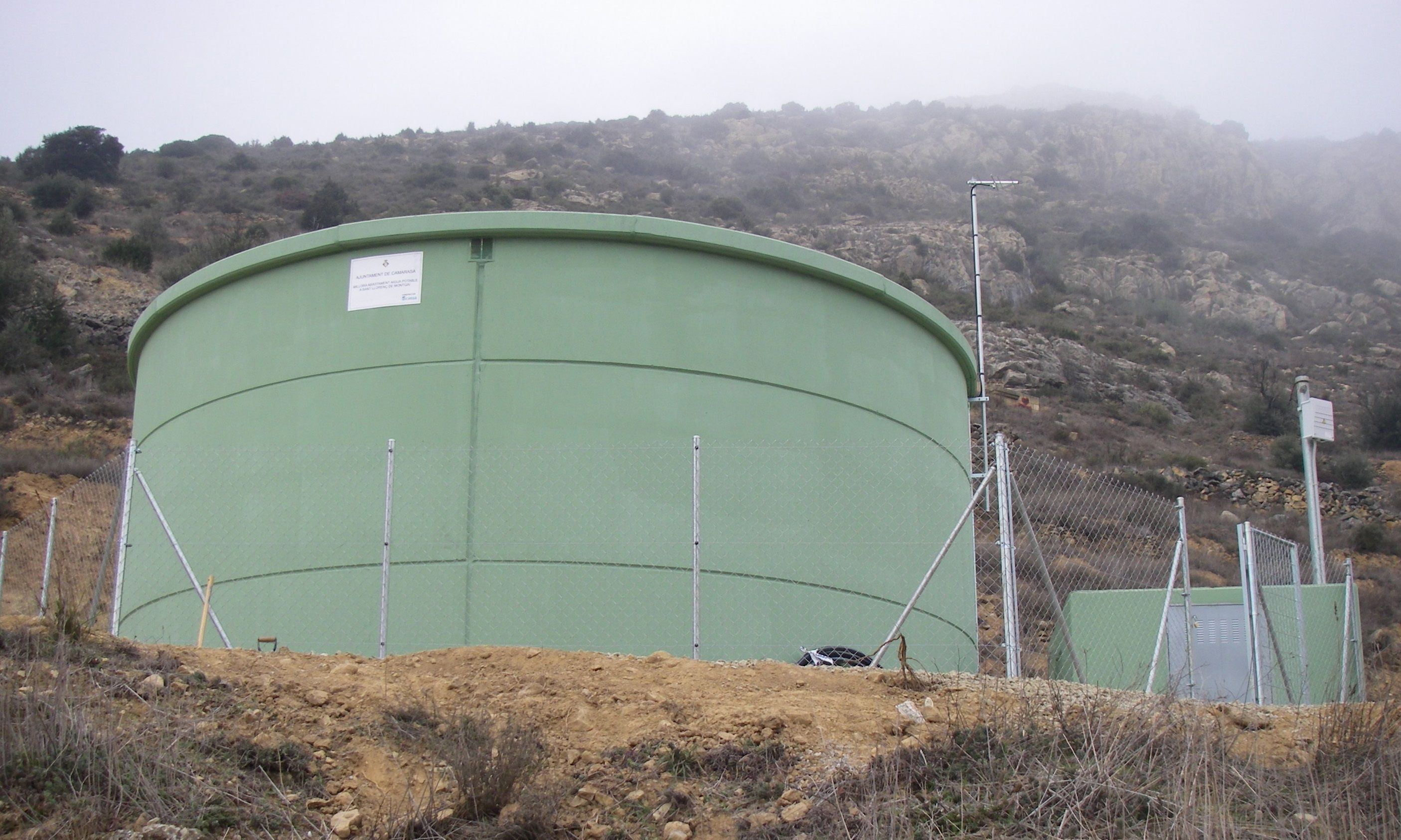 Exterior de un depósito de agua municipal | ACA