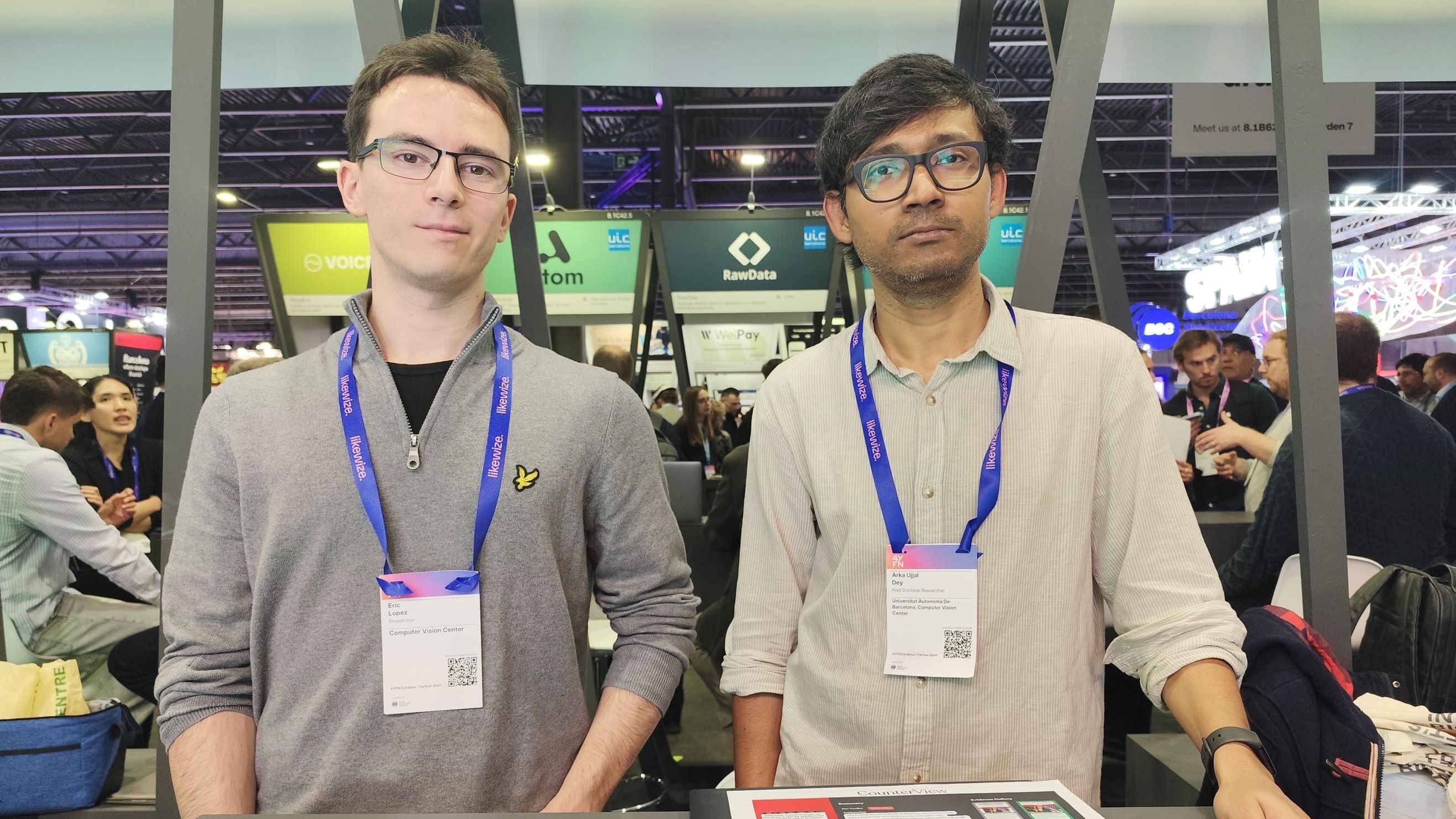 Eric López, investigador del CVC de la UAB, i Arka Ujjal Dey, impulsor de Counter View | Marc Vilajosana