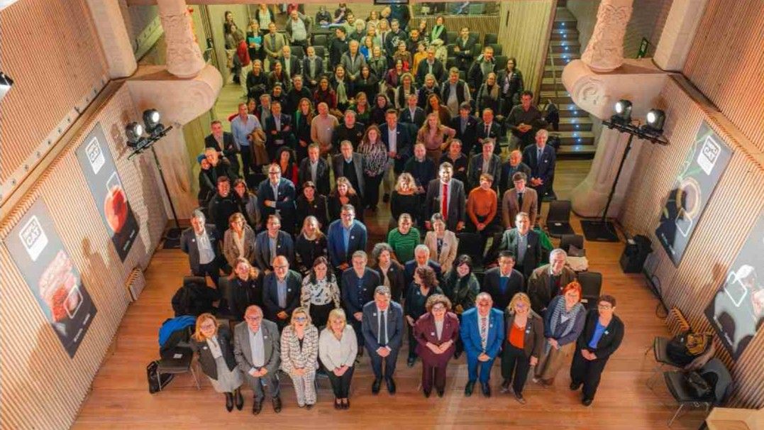 Asistentes en el acto de presentación de la marca Implicat, en el Recinte Modernista de Sant Pau de Barcelona | Cedida