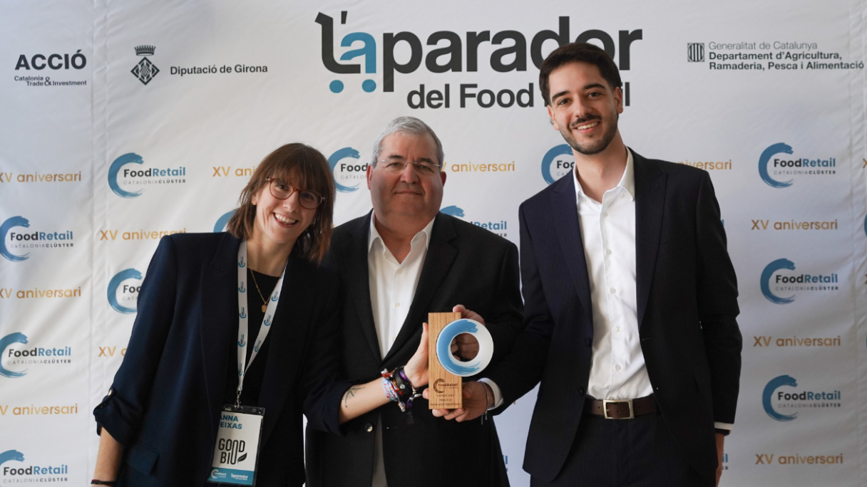 Anna Feixas, Ramon Pons i Asier Falcó, de l'equip de Good Bio Foods | Cedida Anna Feixas, Ramon Pons i Asier Falcó, de l'equip de Good Bio Foods | Cedida
