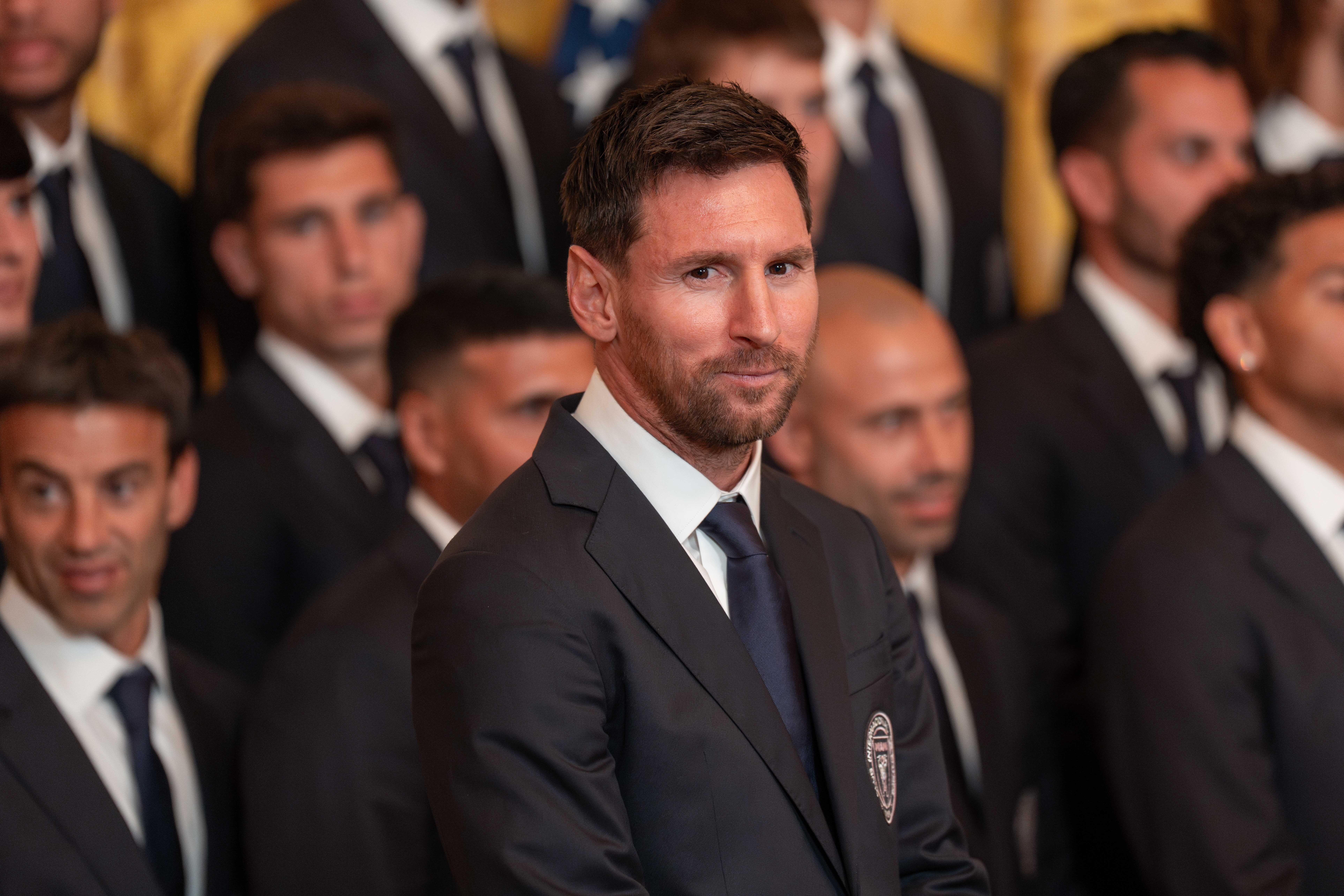 Leo Messi, en una visita institucional de l'Inter de Miami a la Casa Blanca | Joey Sussman (ZUMA Press Wire / dpa)