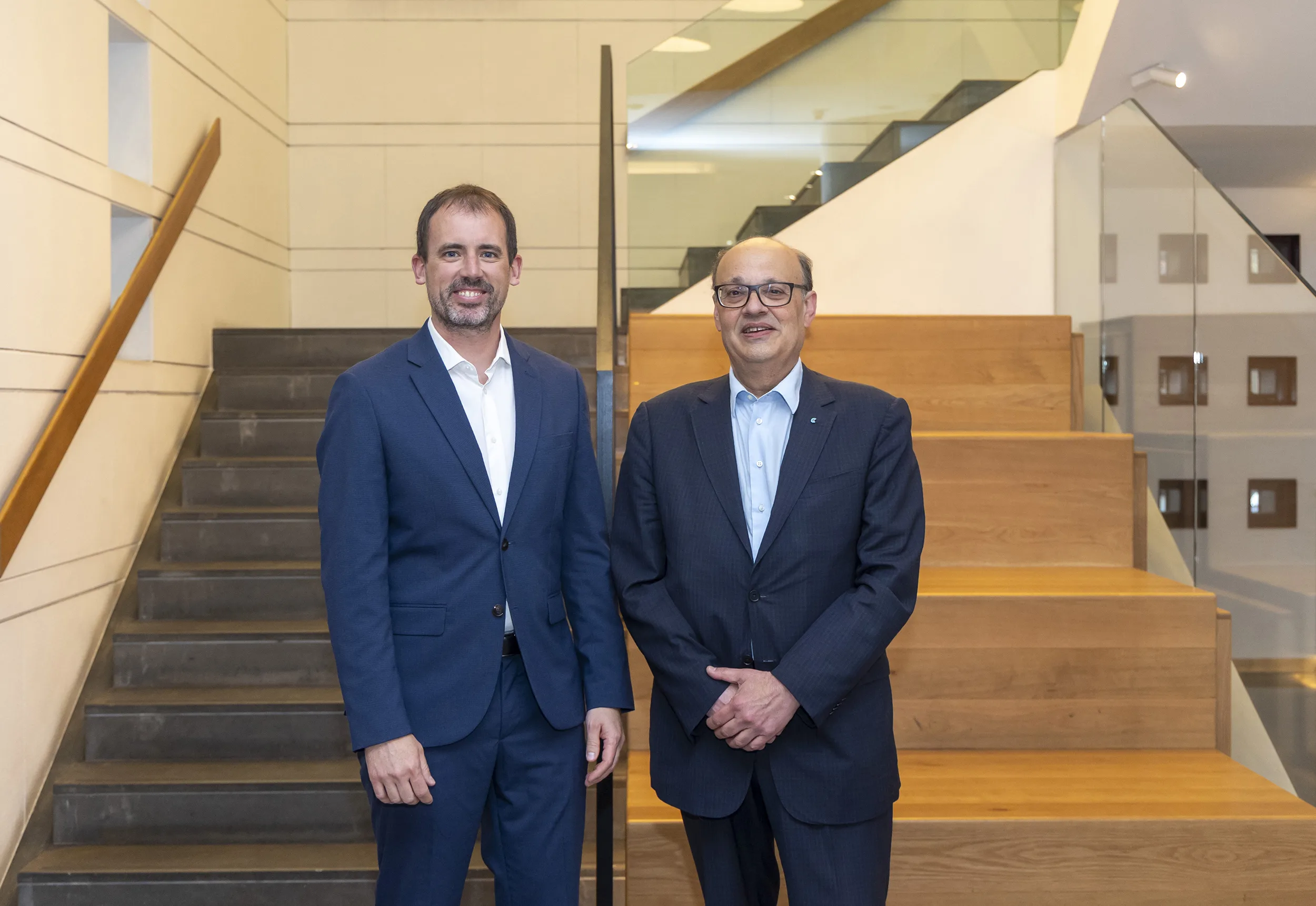 El doctor en Economía y Empresa y profesor de la UPF-BSM, Oriol Montanyà, y el presidente de la Cecot, Xavier Panés | Cedida