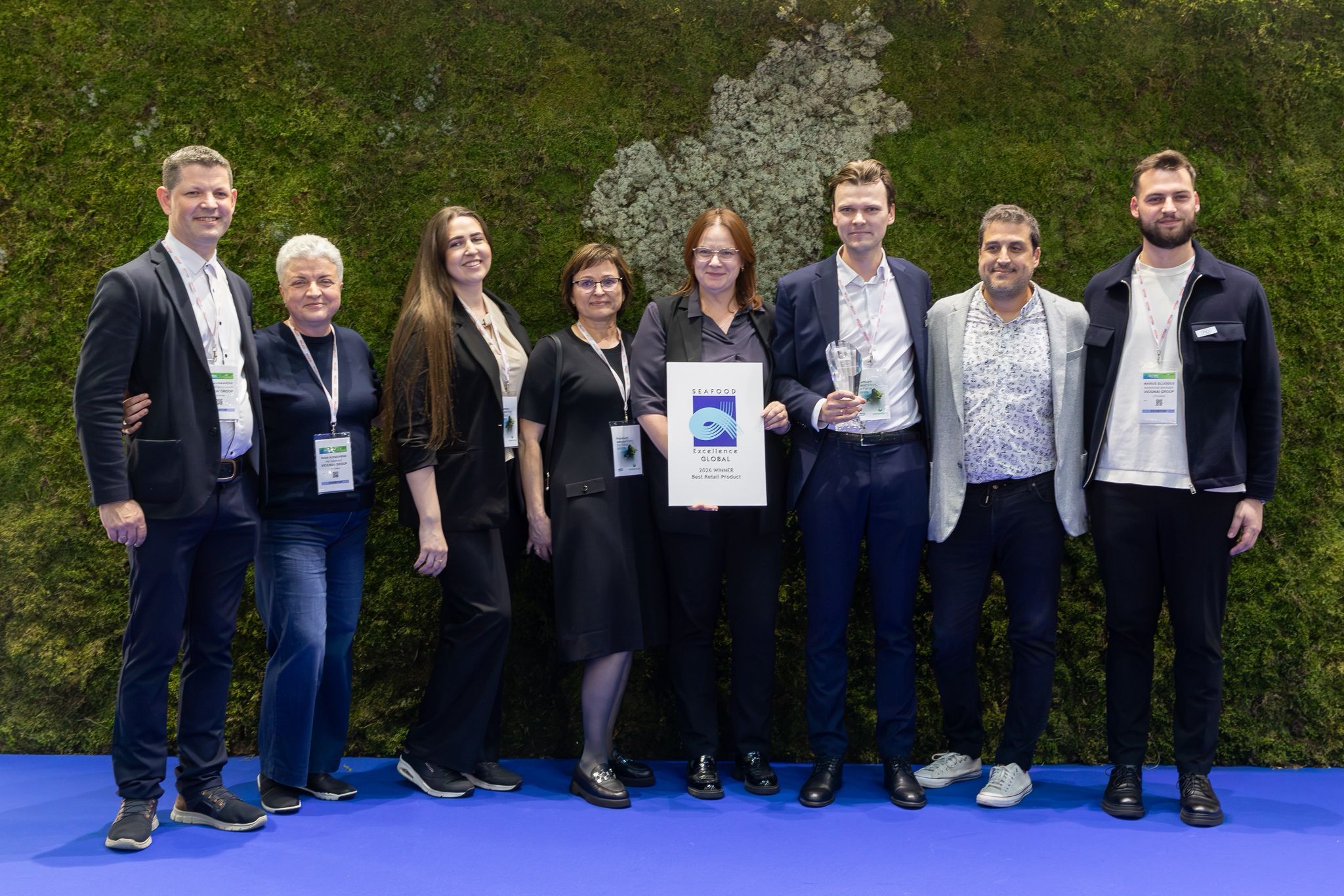 Foto de família dels guanyadors al Seafood Excellence Global Awards 2026 | Cedida