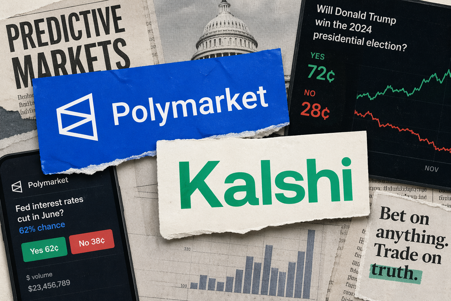 Els mercats predictius com Polymarket o Kalshi han revolucionat Internet | Imatge generada amb ChatGPT