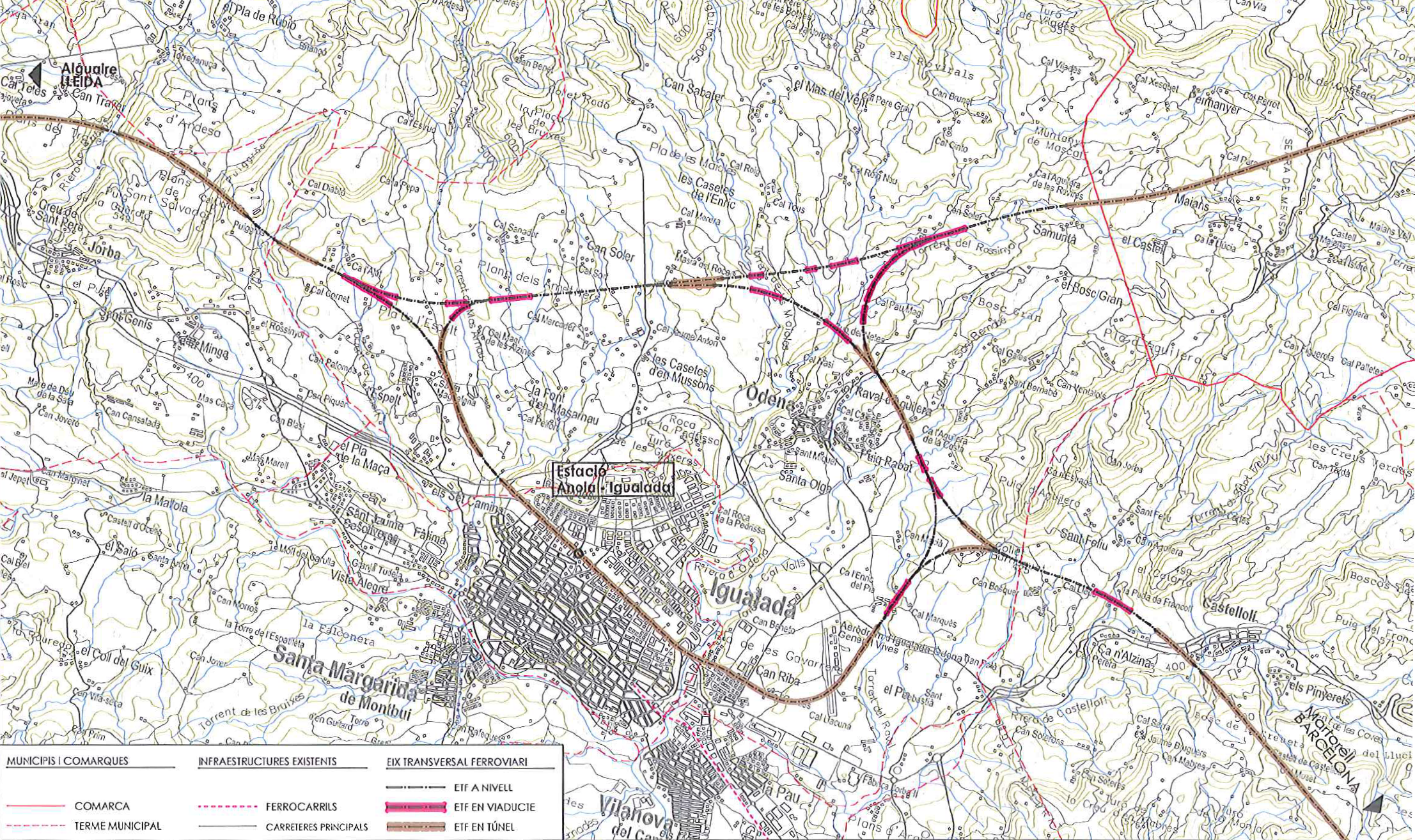 Igualada como el ombligo de Cataluña. Planta del Plan Director | Cedida