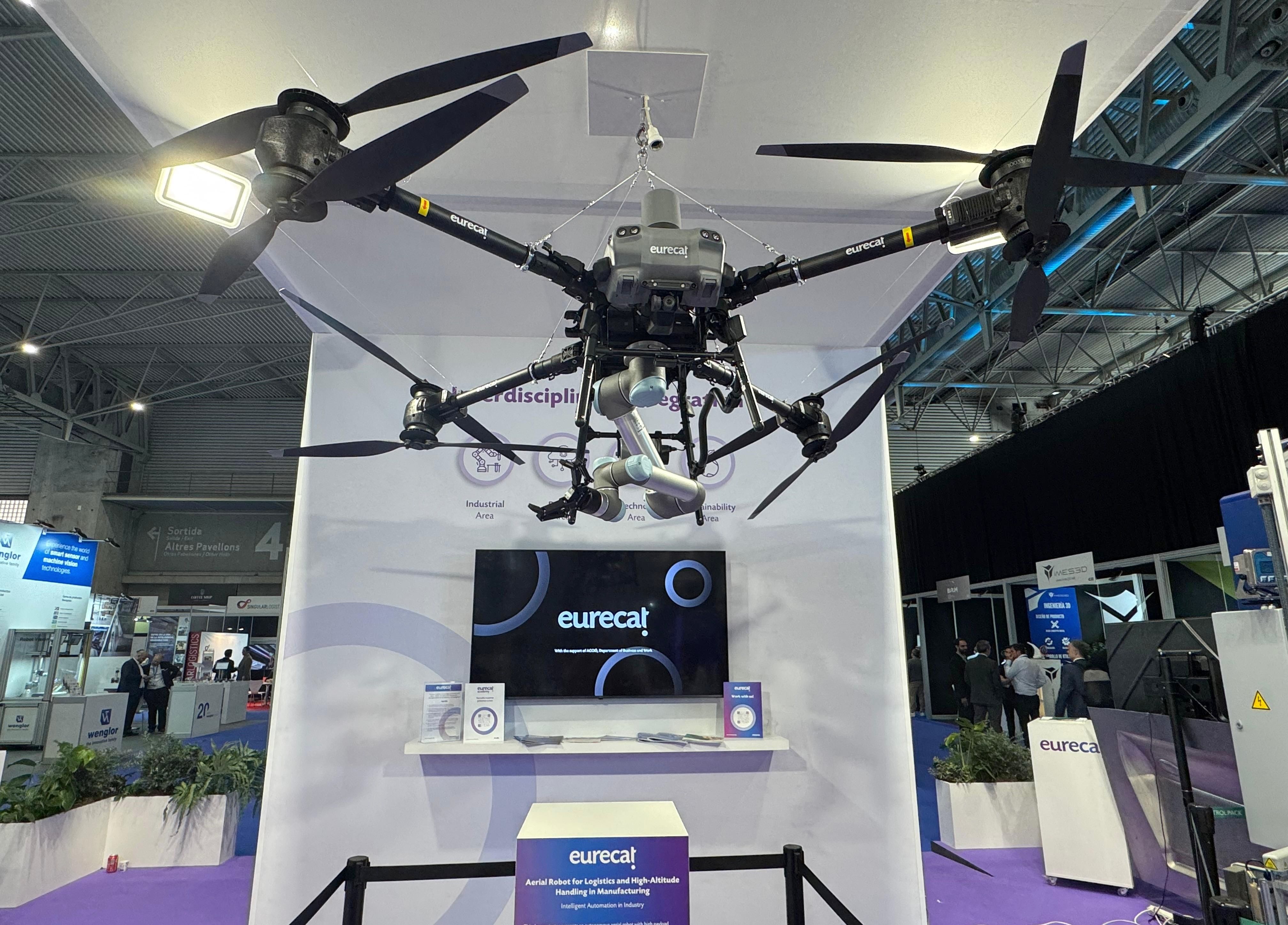 El dron de Eurecat en el stand del Advanced Factories | Cedida por Eurecat