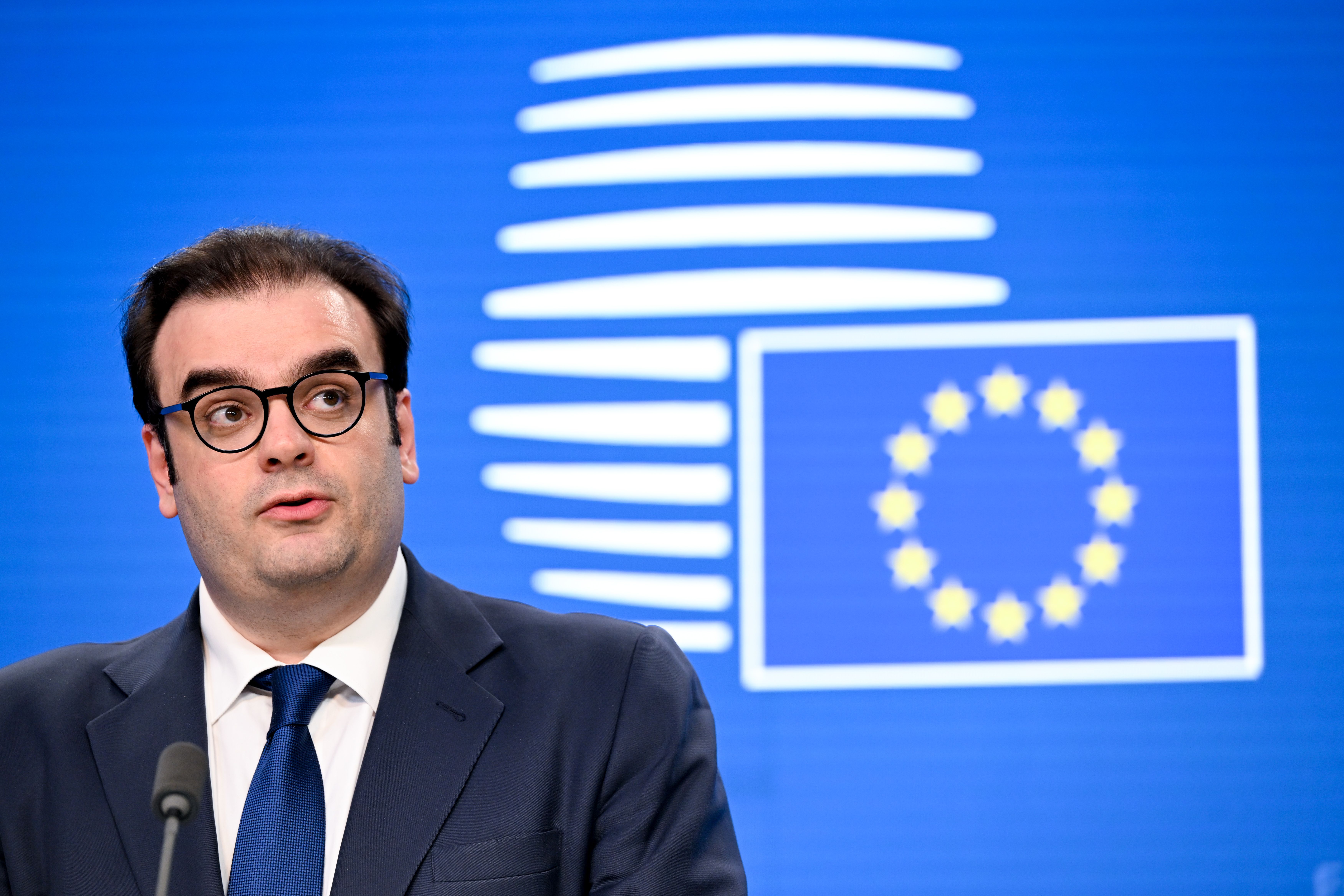 El presidente del Eurogrupo y ministro de Economía griego, Kyriakos Pierrakakis | ACN