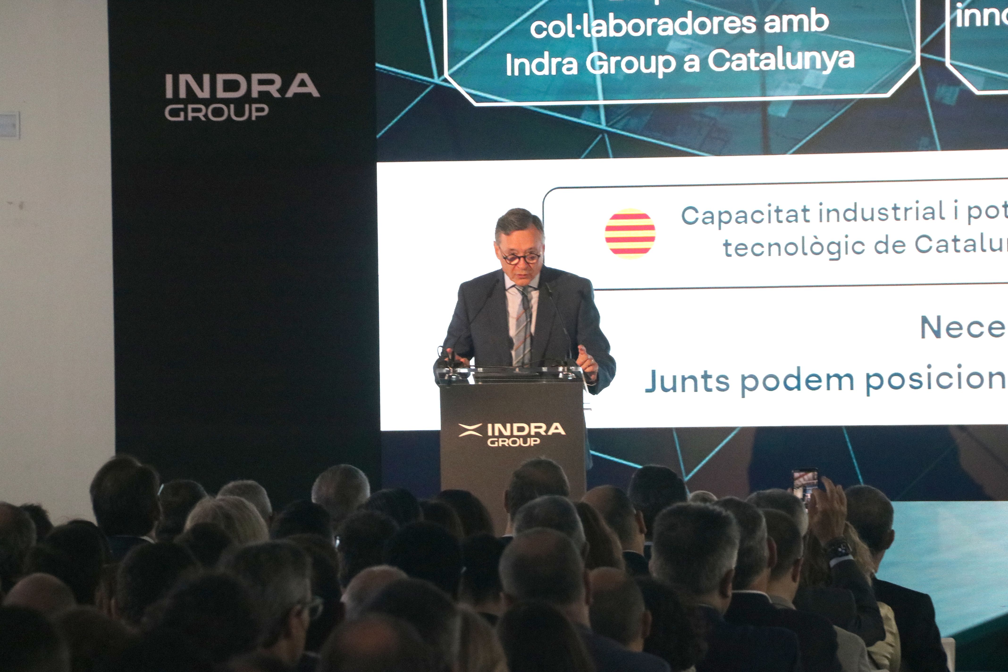El president d'Indra, Ángel Simón, en l'acte 'IV Trobada de l'Ecosistema de la Indústria Nacional de Defensa' | Maria Asmarat (ACN) El president d'Indra, Ángel Simón, en l'acte 'IV Trobada de l'Ecosistema de la Indústria Nacional de Defensa' | Maria Asmarat (ACN)