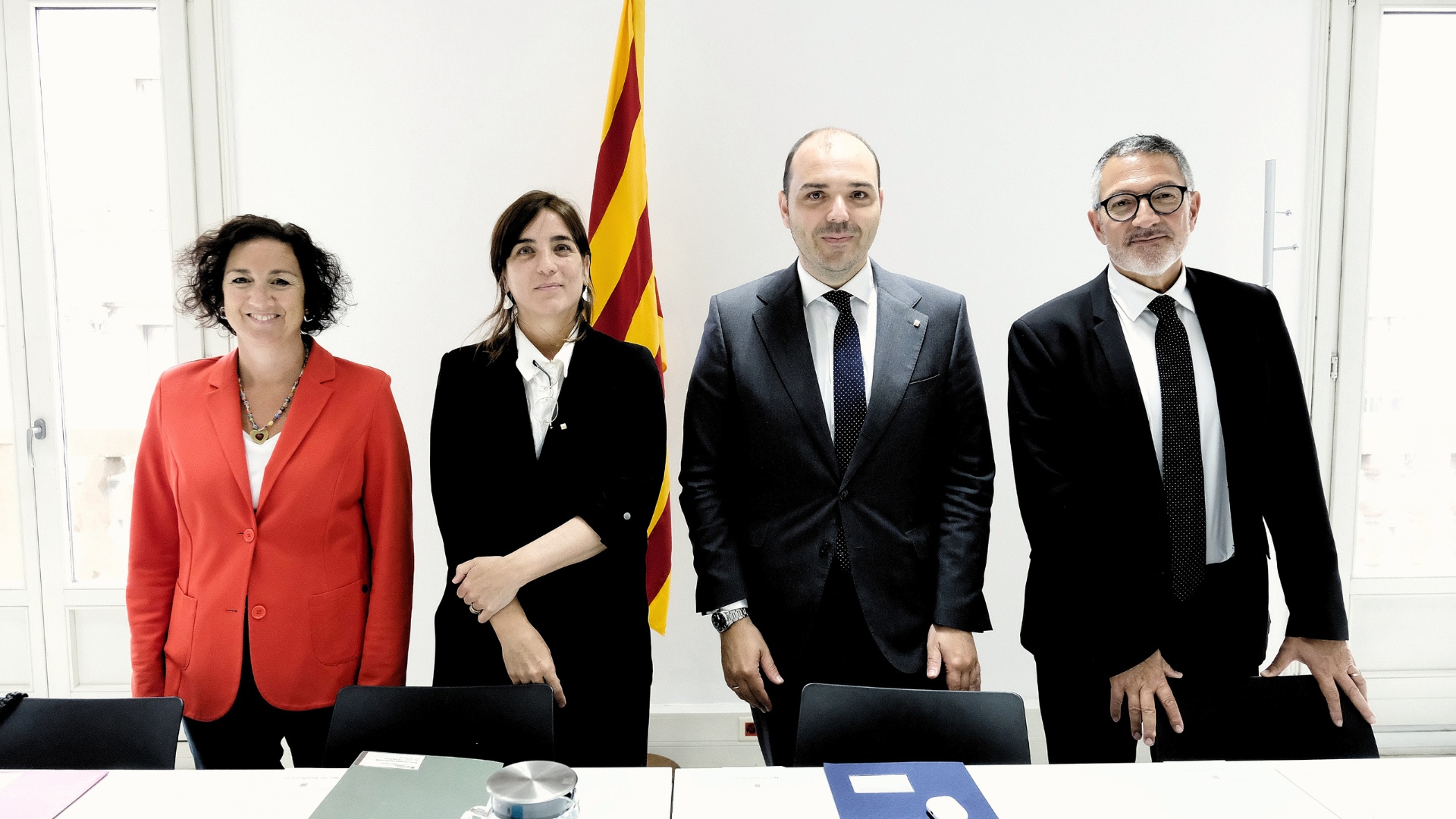 Romero, Montserrat, Dalmau y Sàmper en el acto de constitución del patronato de la Fundación InnoFAB | Govern