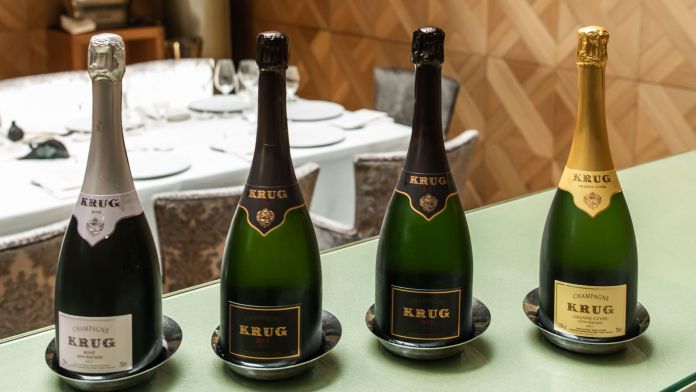 L'harmonia amb Krug completa que s'ha dissenyat per a aquest menú efímer per 980 euros per comensal | Cedida L'harmonia amb Krug completa que s'ha dissenyat per a aquest menú efímer per 980 euros per comensal | Cedida