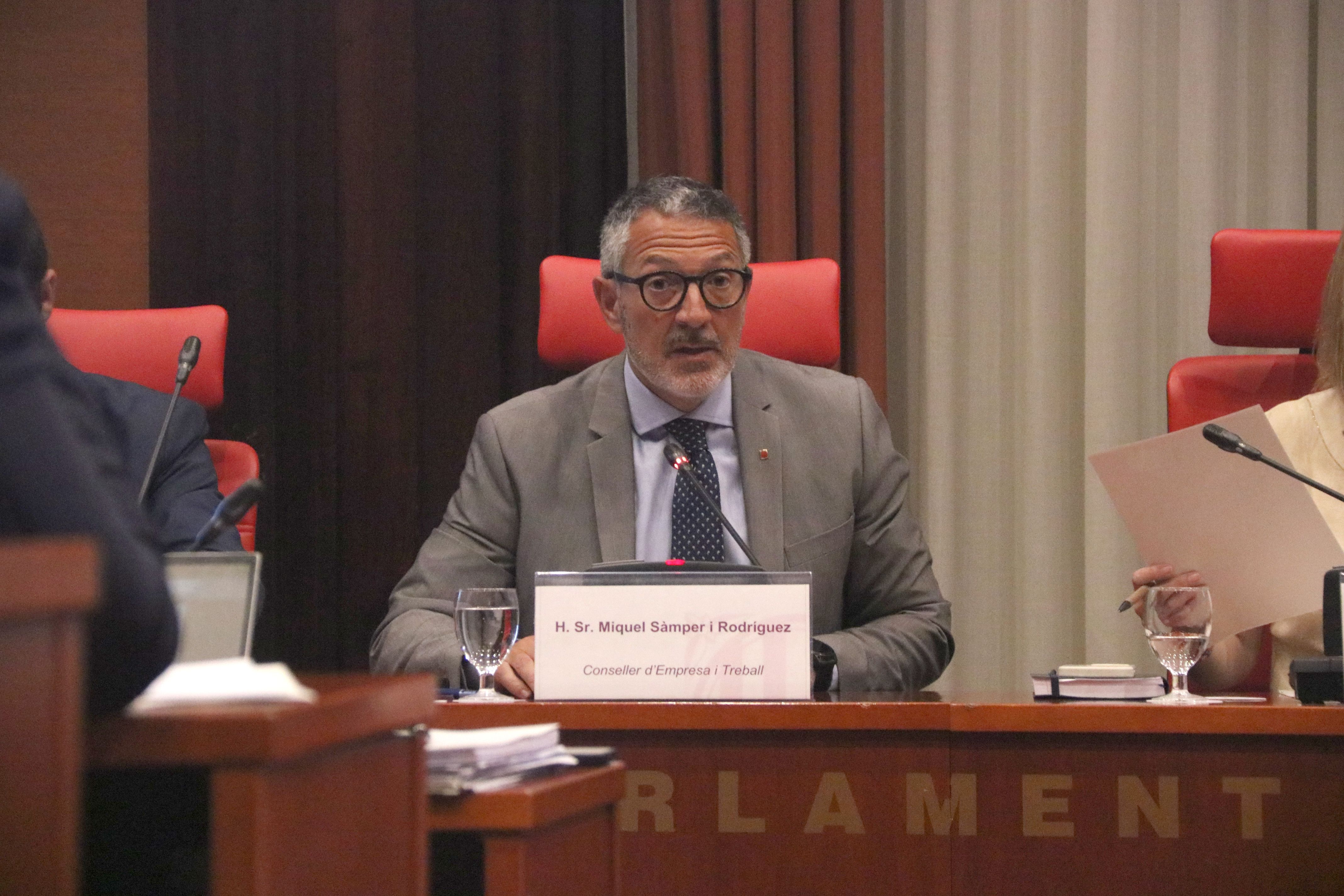 El conseller de Empresa y Trabajo, Miquel Sàmper | Maria Asmarat (ACN)