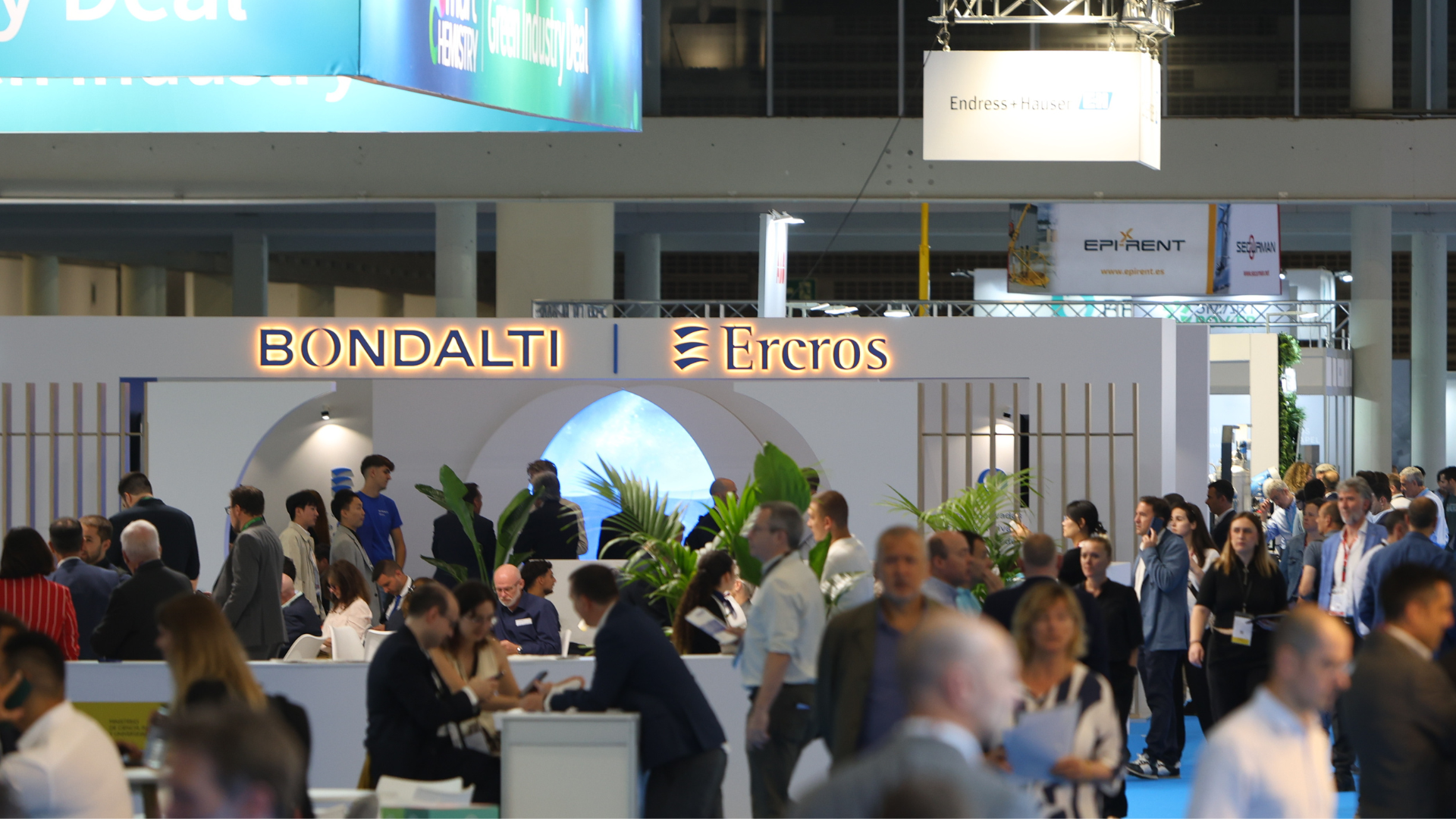 L'estand conjunt d'Ercros i Bondalti, a la 60a edició del saló Expoquimia | Cedida