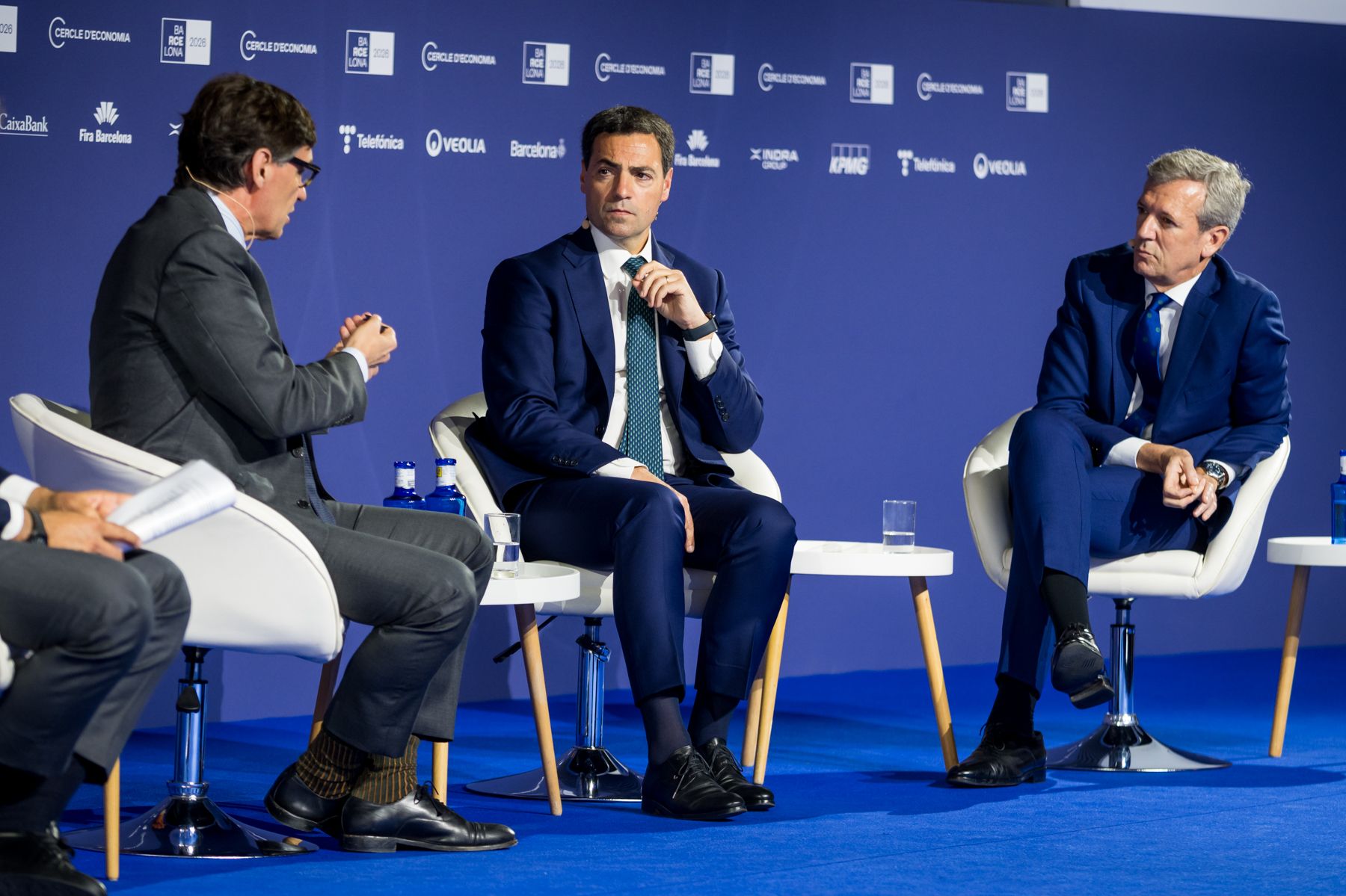 Salvador Illa, president de la Generalitat de Catalunya, Imanol Pradales, lehendakari basc, i Alfonso Rueda, president de la Xunta de Galícia | Cedida