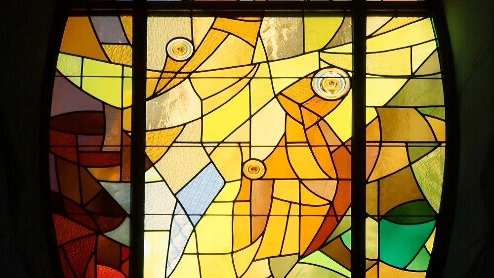 Una de les vidrieres de la Sagrada Família confeccionades per Vitralls Bonet | Cedida
