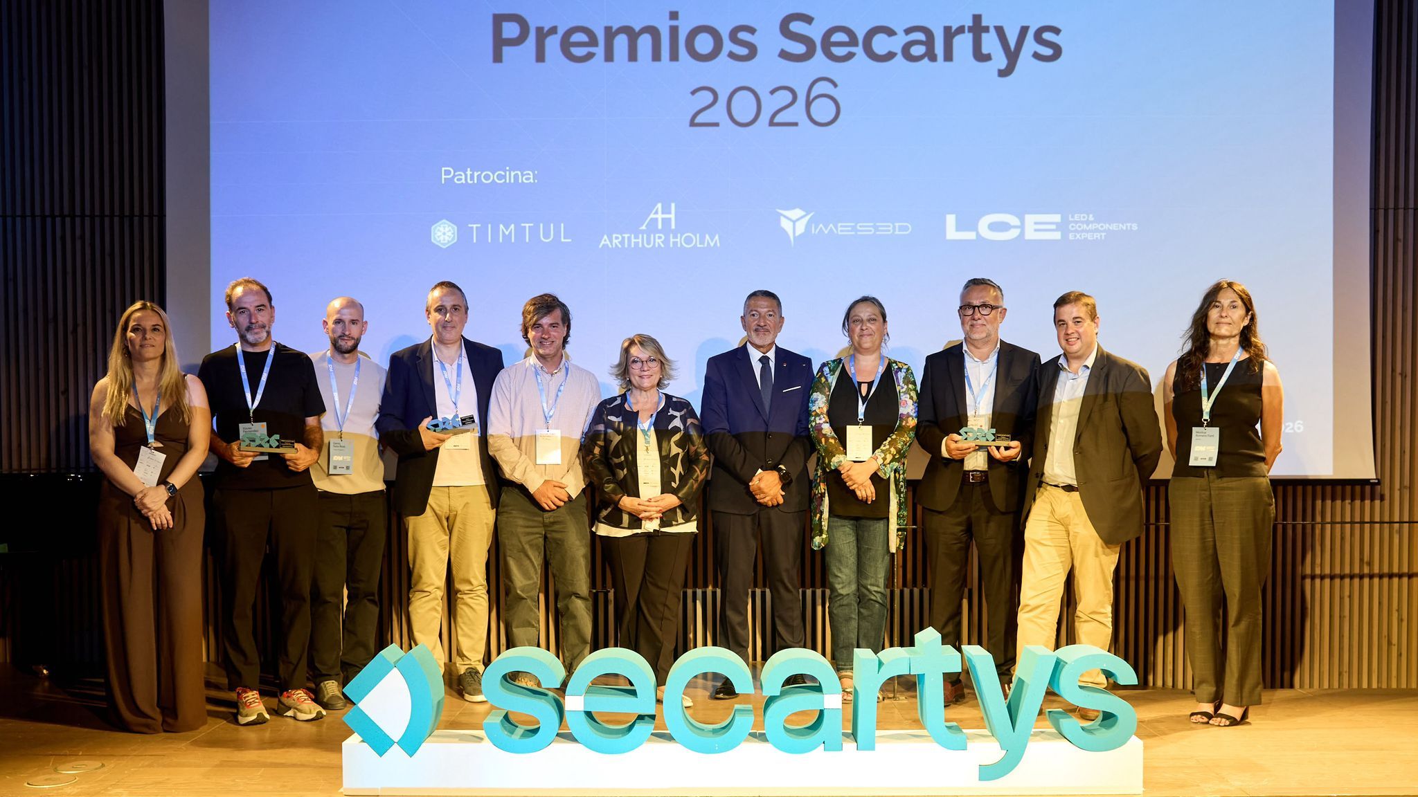 Foto de família dels Premis Secartys 2026, al Recinte Modernista de Sant Pau | Cedida Foto de família dels Premis Secartys 2026, al Recinte Modernista de Sant Pau | Cedida