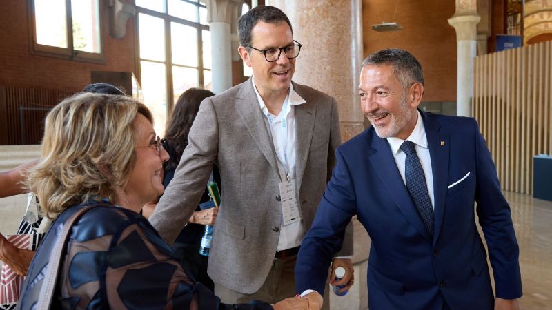 El director general de Secartys, Jordi Aguasca, i el conseller d'Empresa i Treball, Miquel Sàmper, durant el Secartys Day 2026 | Cedida El director general de Secartys, Jordi Aguasca, i el conseller d'Empresa i Treball, Miquel Sàmper, durant el Secartys Day 2026 | Cedida